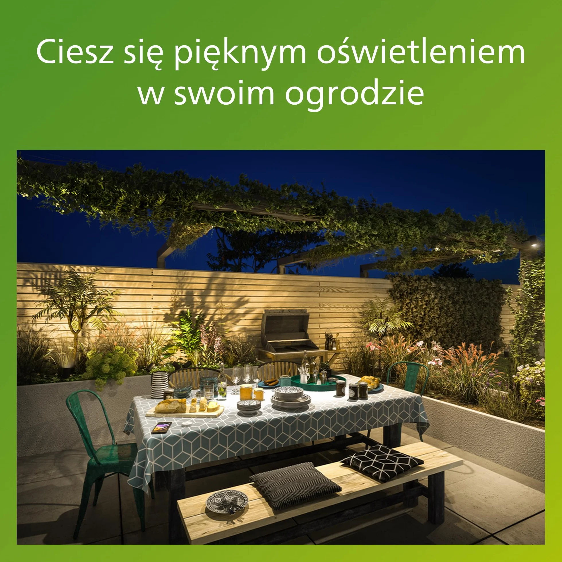 Philips myGarden Albour LED zewnętrzna lampa słupkowa, 1 x 6 W, zintegrowana lampa LED, czarna