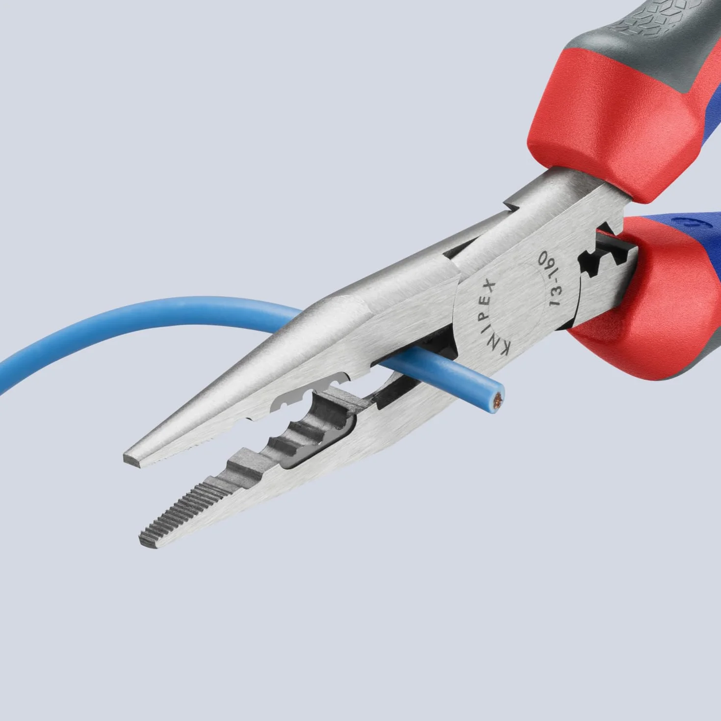 KNIPEX Szczypce wydłużone dla elektryków z rękojeściami Comfort 160 mm, 13 02 160