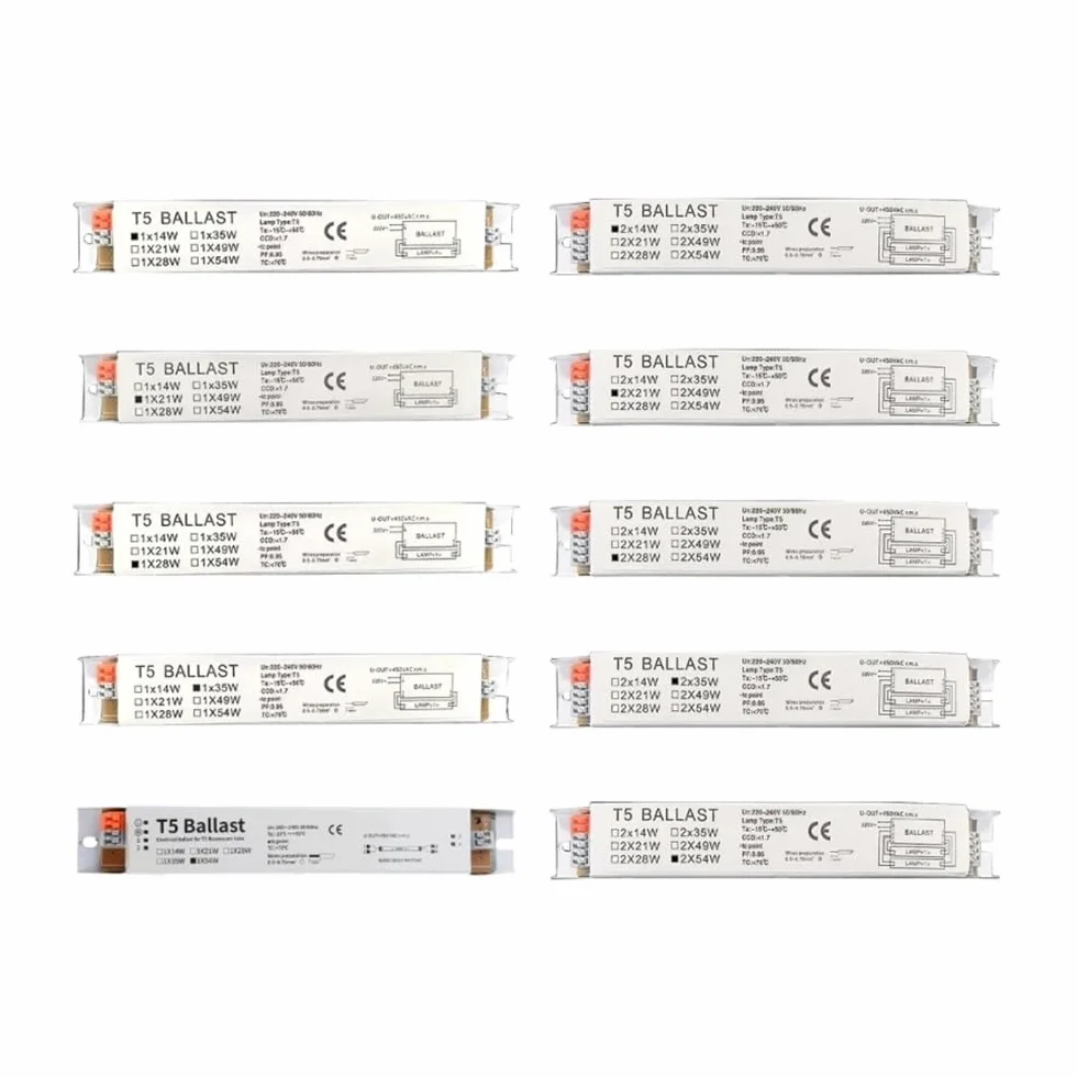 Elektroniczne stateczniki szerokonapięciowe T5 do lamp fluorescencyjnych 220-240 V, z natychmiastowym startem, wysyłki bezpośredniej (7)(4)