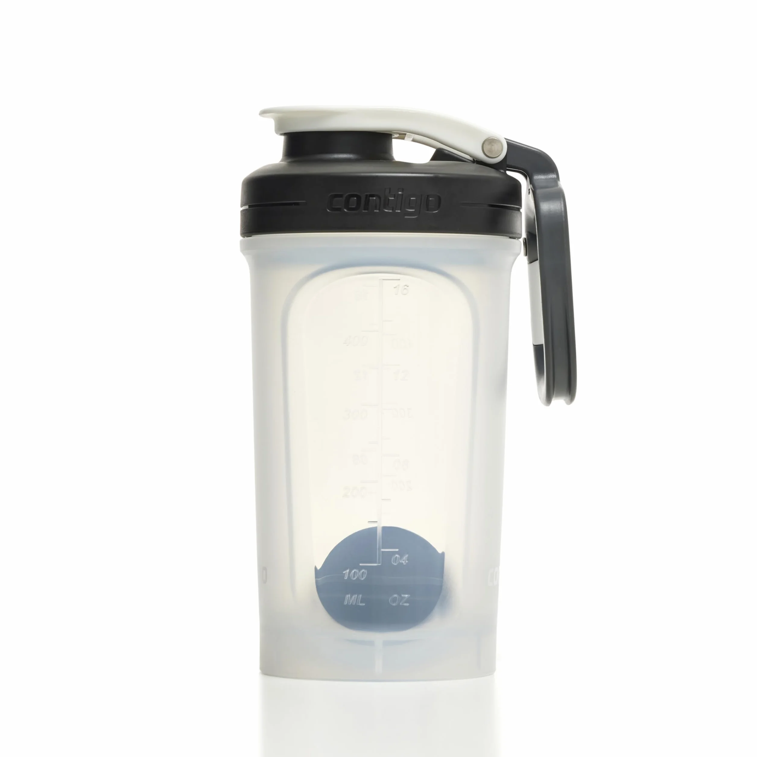 Contigo Shake & Go 2.0 Butelka z wytrząsaczem proteinowym z kulką mieszającą, duży blender bez BPA, idealna do pudru proteinowego, koktajli odżywczych lub smoothie, szczelna butelka sportowa shake,
