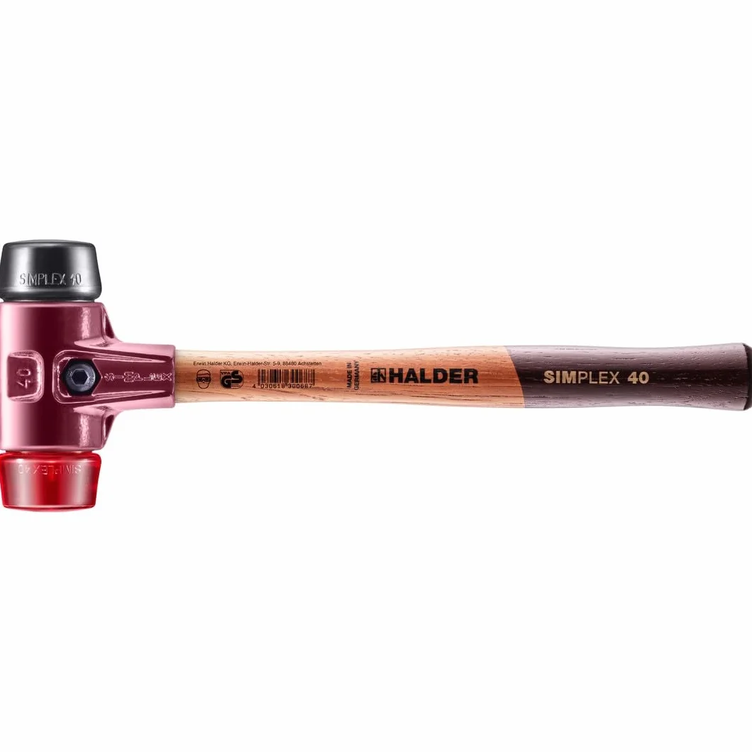 Młotek z miekkim bijakiem SIMPLEX,obuch gumowy/z tworzywa sztucz. 40mm HALDER
