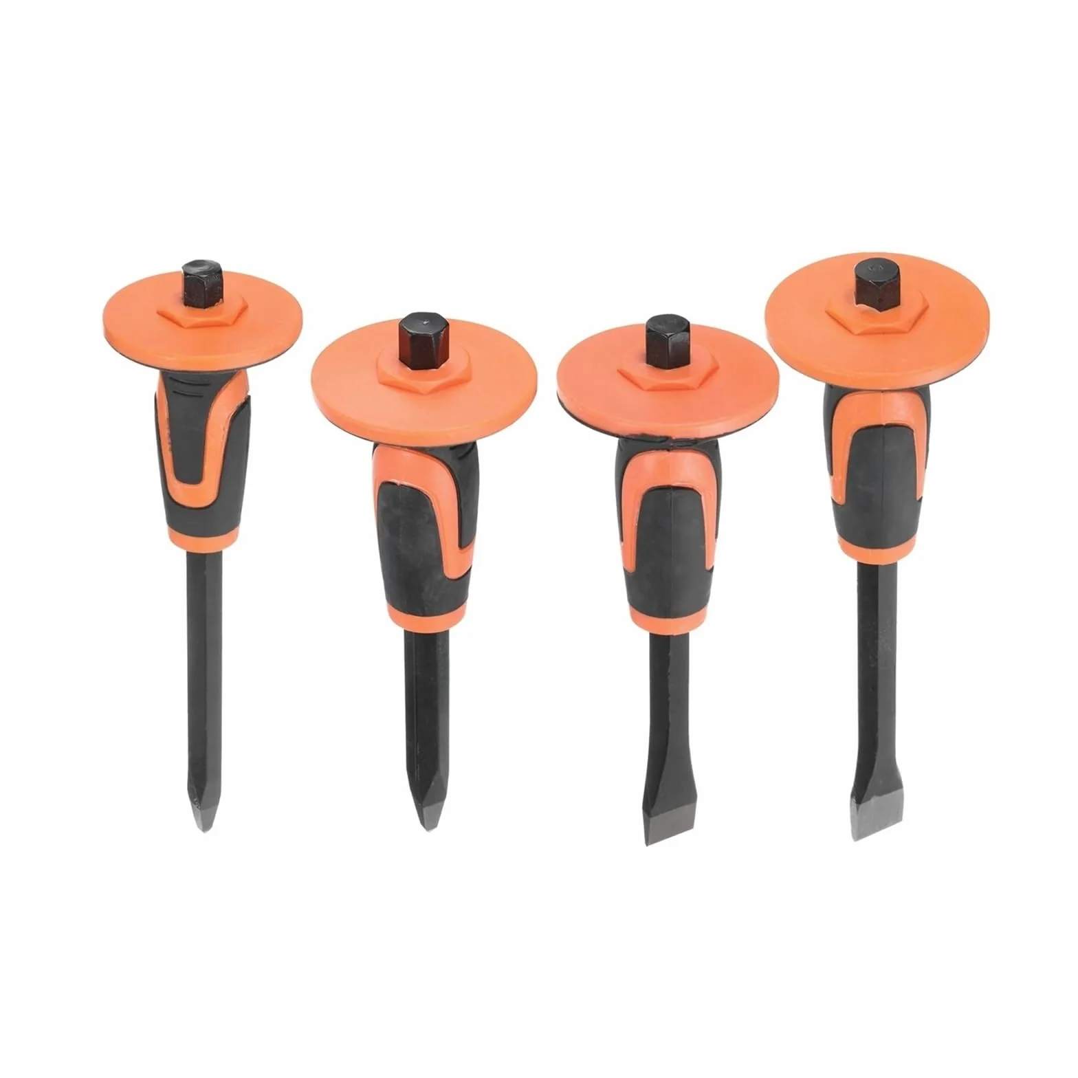 Masonry Chisel 250mm 300mm Pointed Flat Head Rock Concrete Stone Brick Chisel With Hand Guard