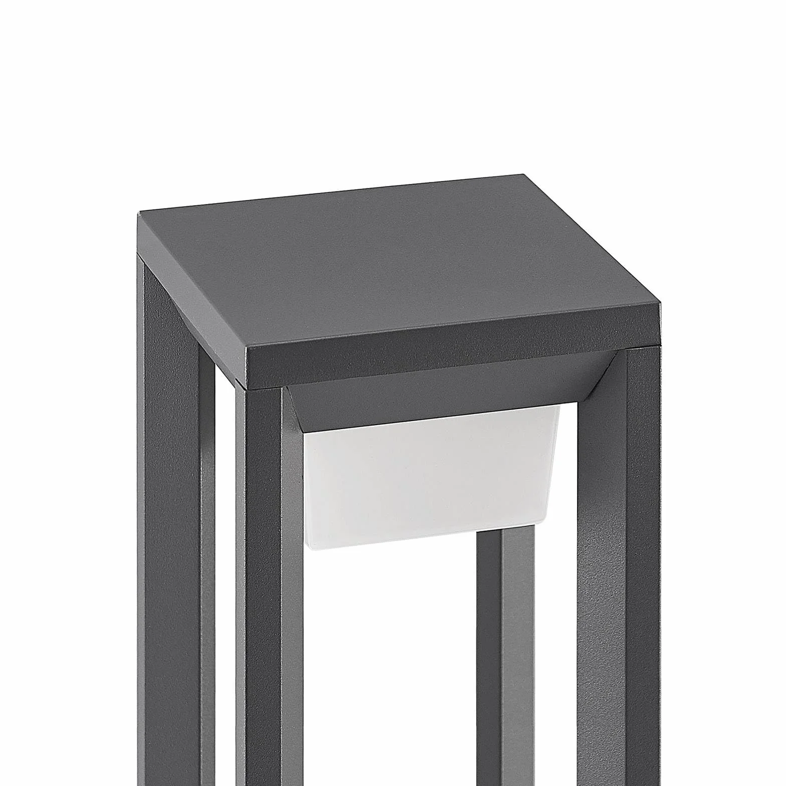 oświetlenie zewnętrzne LED "Gamion" (nowoczesne) w kolorze srebrnym z aluminium (1 źródło światła) firmy PRIOS | lampa ogrodowa, oświetlenie ścieżki, lampa wielosłupowa, lampa drogowa, lampa