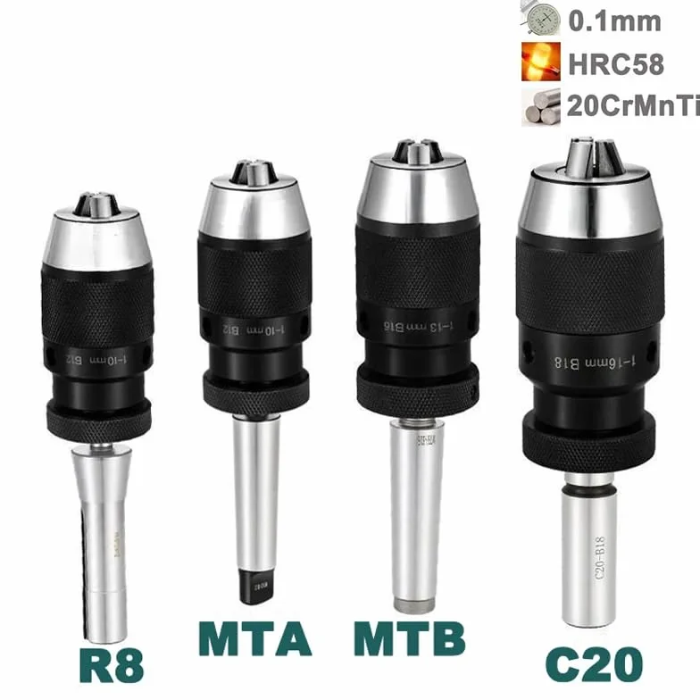 1 szt. Samozaciskowy uchwyt wiertarski Morse'a do MT2, MT3, MT4, MT5, R8, C10, C12, C16, C20, B10, B12, B16, B18, B22 - akcesorium do tokarki CNC(MTA3-B16 (1-16mm))