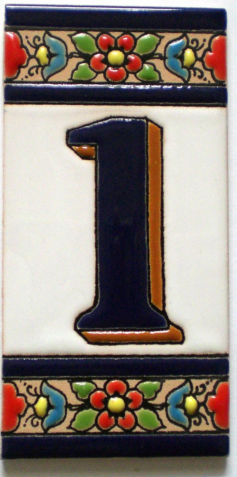 Hiszpańskie numery domów i litery z ceramiki - płytki / śródziemnomorski styl, Azulejos - 1