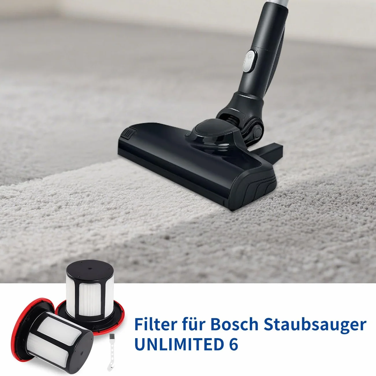 2 sztuki filtra i uchwytu filtra do odkurzacza Bosch UNLIMITED 6
