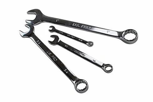US PRO Tools 16PC SAE Zestaw kluczy płasko-oczkowych 1/10.2 cm - 1 1/10.2 cm 2242