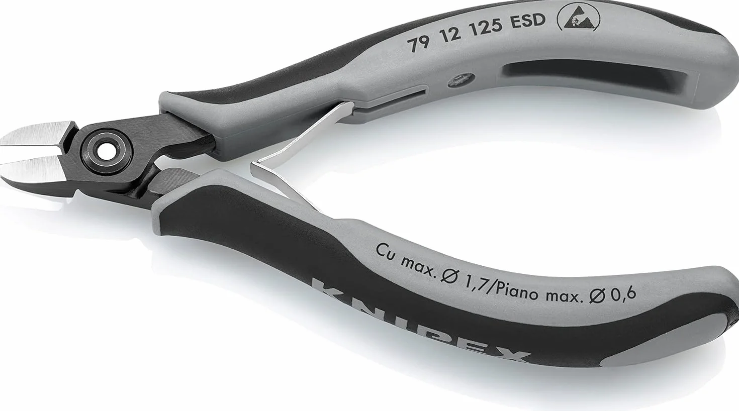 KNIPEX Precyzyjne szczypce tnące boczne ESD 125 mm 79 12 125