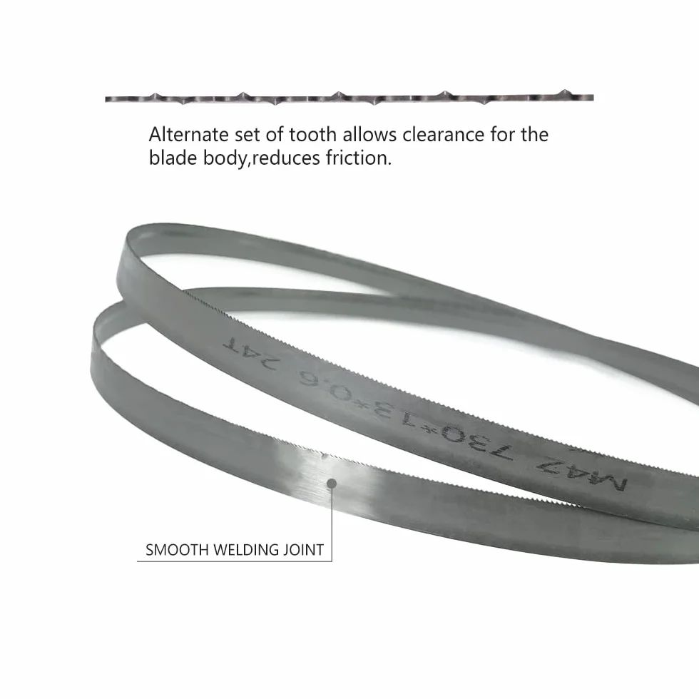 Brzeszczoty taśmowe, 2 szt. 730mm brzeszczoty do pił taśmowych bimetal M42 28-3/4 "dla MAKlTA DPB184Z EY45A5XT32 przenośna piła taśmowa do cięcia metalu 24TPI