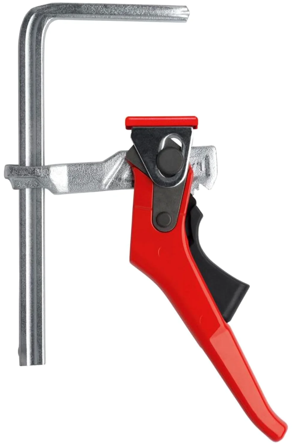 BESSEY GTR16S6H Zacisk stołowy z grzechotką w całości ze stali o pojemności 6 5/16 x 2 5/16 głębokości gardła i sile zacisku 245 kg, czerwony/srebrny