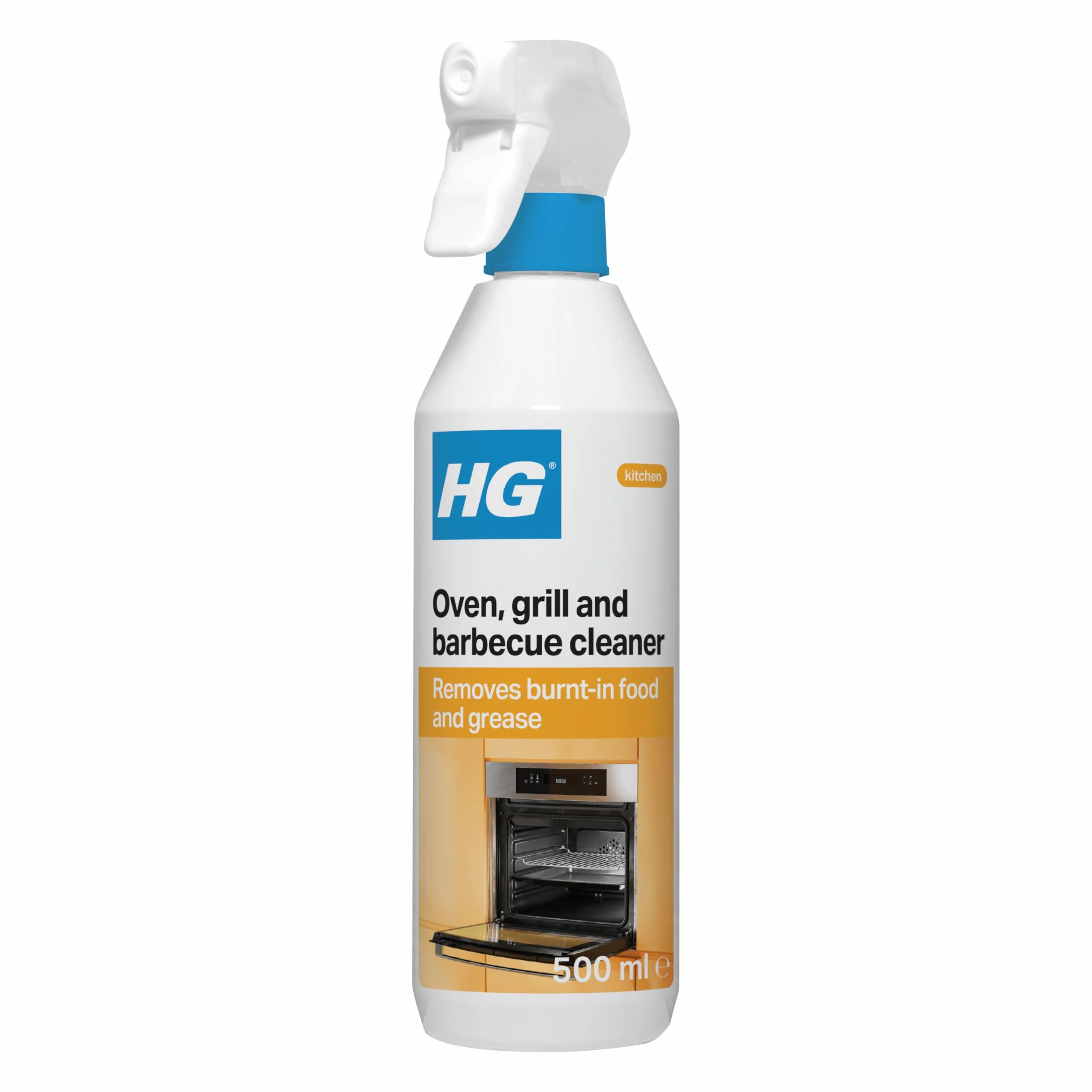 HG Spray do czyszczenia piekarnika, grilla i grilla, szybko usuwa pieczony na żywności i spalony tłuszcz, do kuchni i na zewnątrz (500 ml) - 138050106