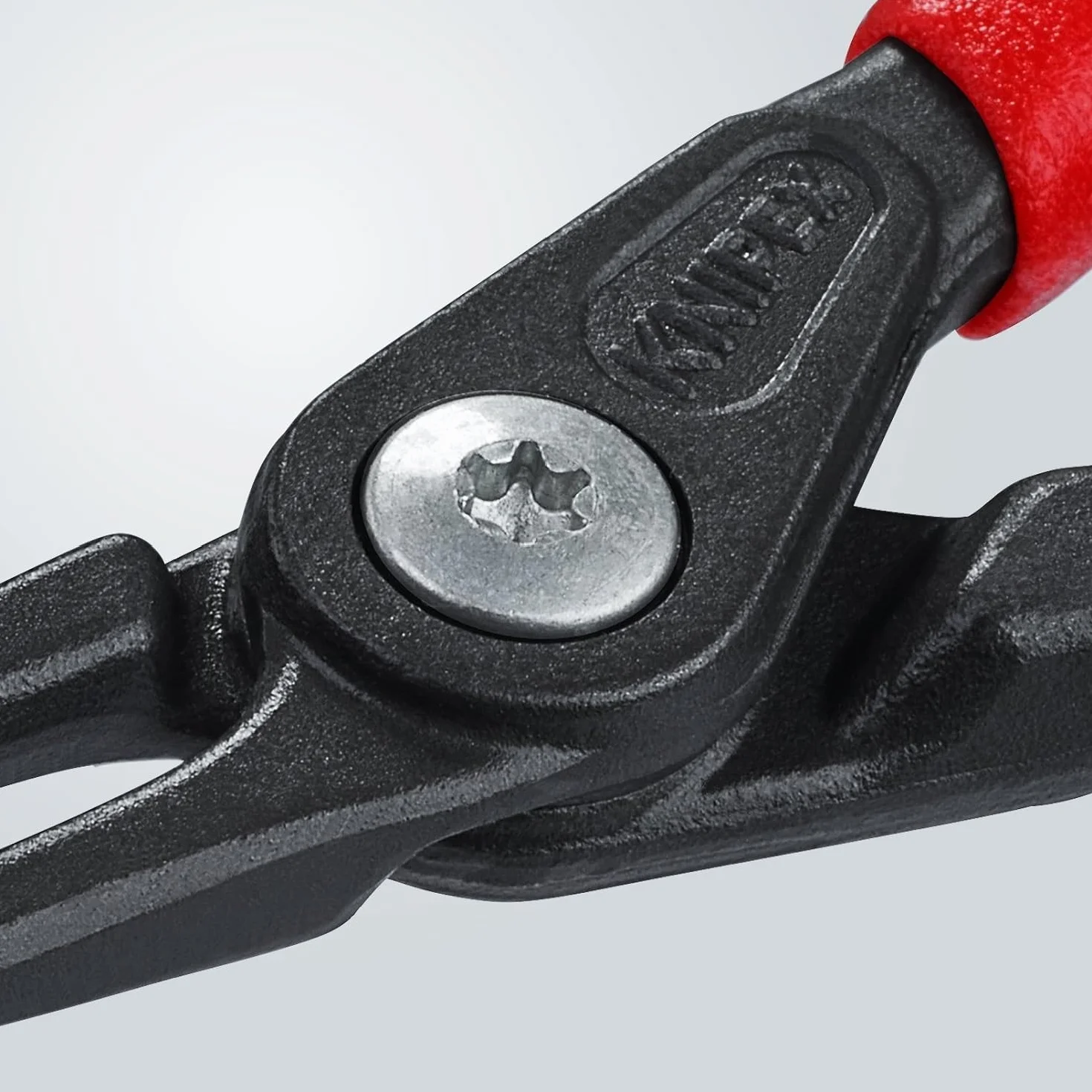 KNIPEX Precyzyjne szczypce do pierścieni osadczych do montażu pierścieni wewnętrznych w otworach fosforanowana, szara pokryte, 48 21 J21