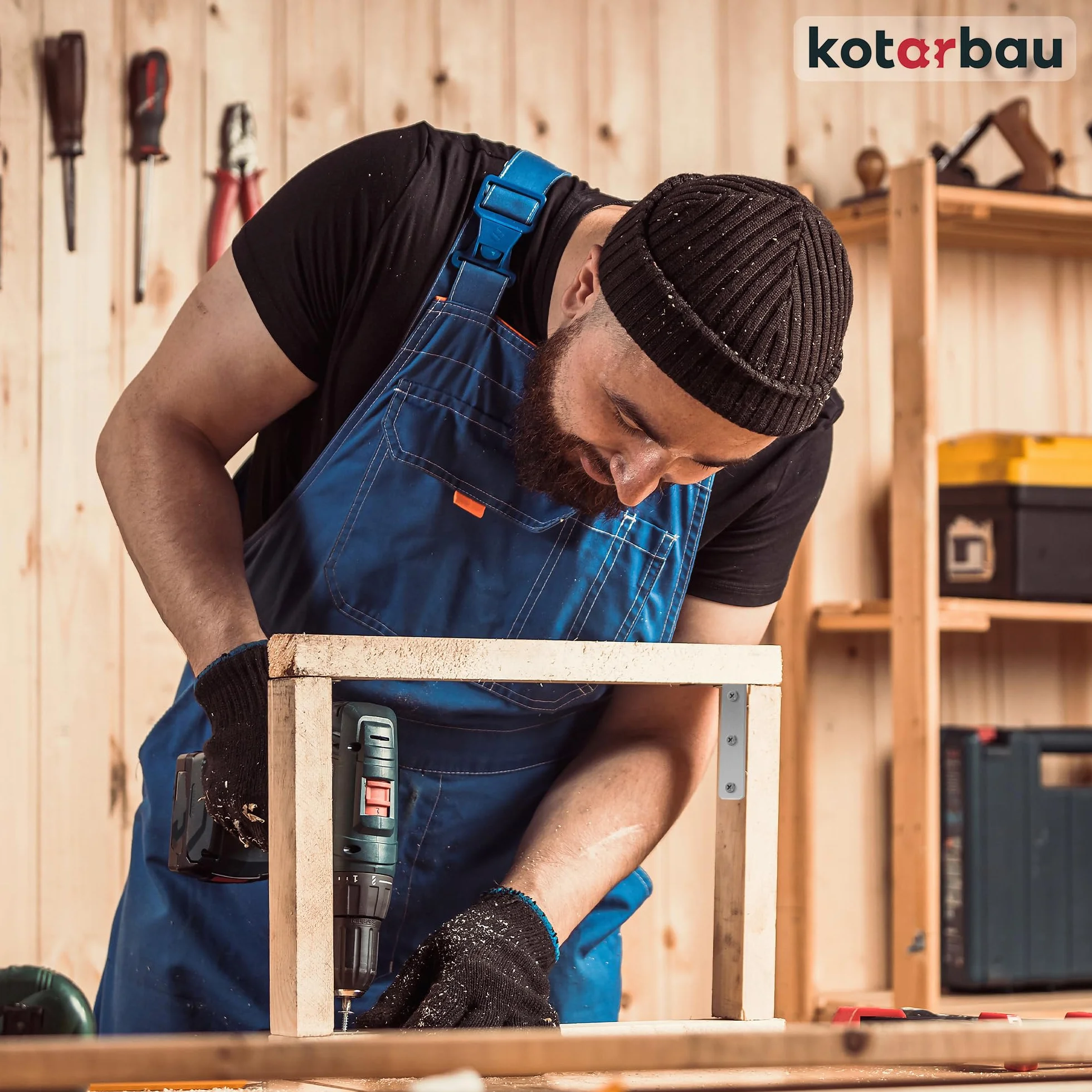 KOTARBAU® 100 szt. Kątownik Ciesielski Wzmocniony - Łącznik Budowlany - 100 X 100 X 20 MM - Stal Ocynkowana