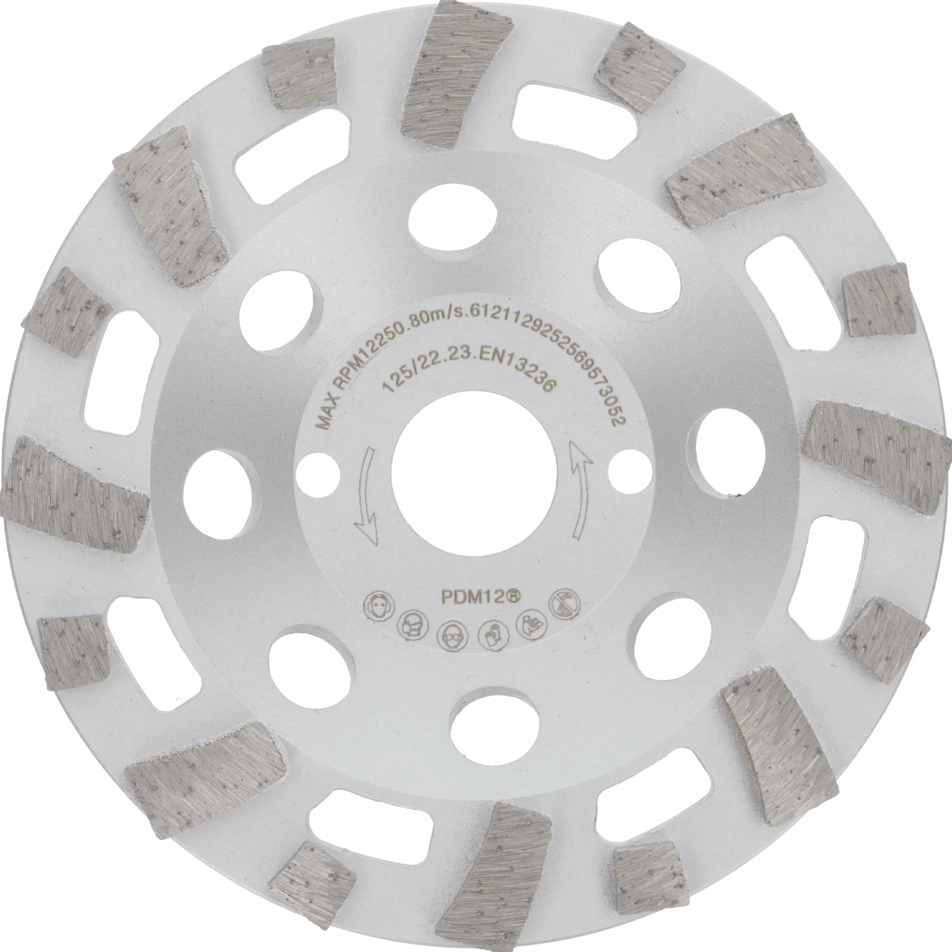 PRODIAMANT Profesjonalna diamentowa szlifierka do betonu 125 mm x 22,2 mm diamentowa tarcza szlifierska PDX82.916 125 mm pasująca szlifierka kątowa
