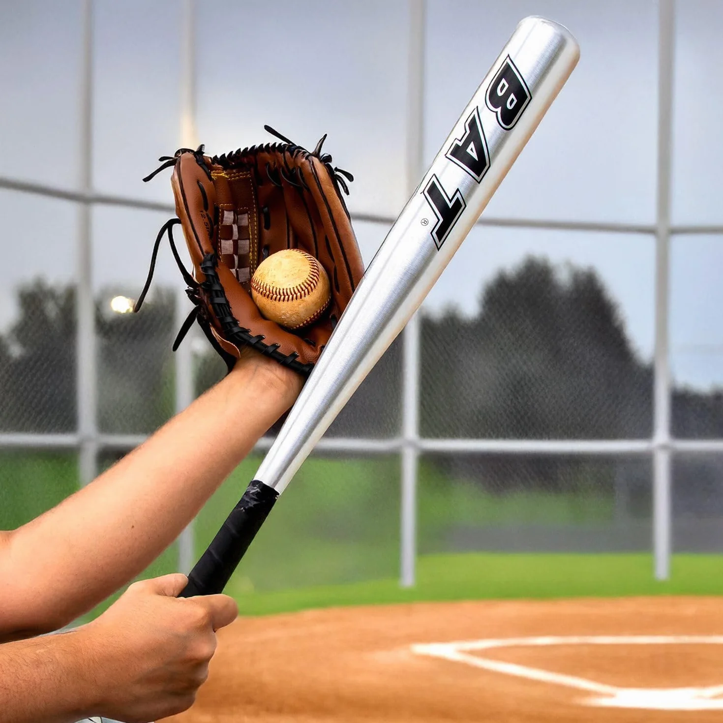Baseballschläger - Baseball Schläger ohne Logo aus Holz oder Alu - Baseball Freizeit Sport Training Outdoor