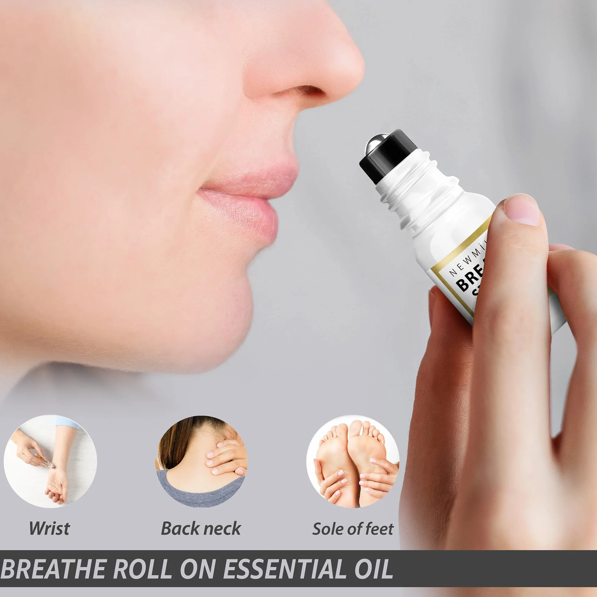 Breathe Easy Roll on Stick Mięta pieprzowa eukaliptusowa mieszanka olejków eterycznych naturalna ulga