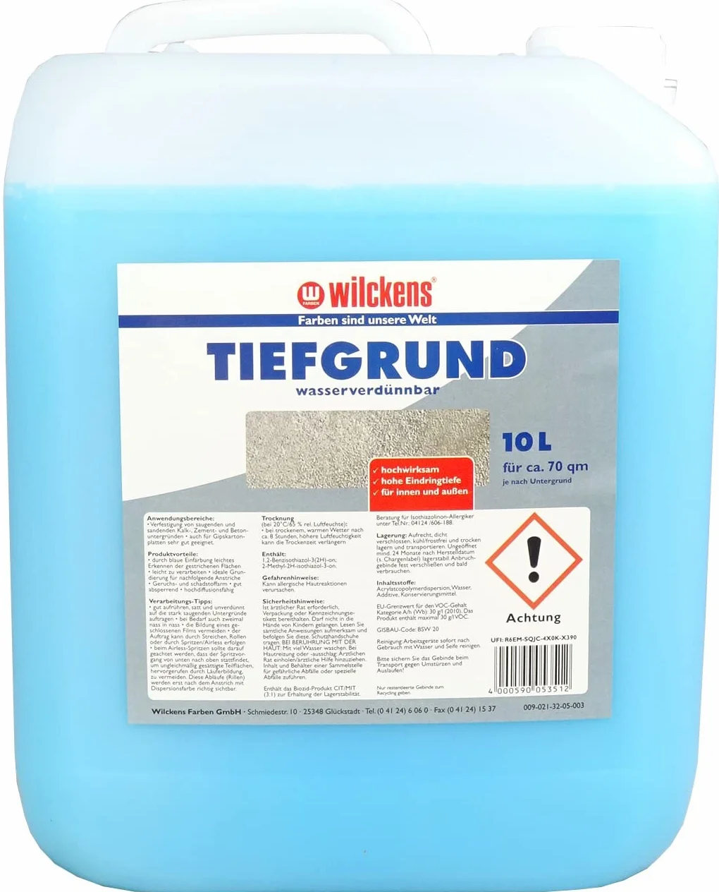 Wilckens Środek gruntujący LF, 10 L, niebieski 13000100110