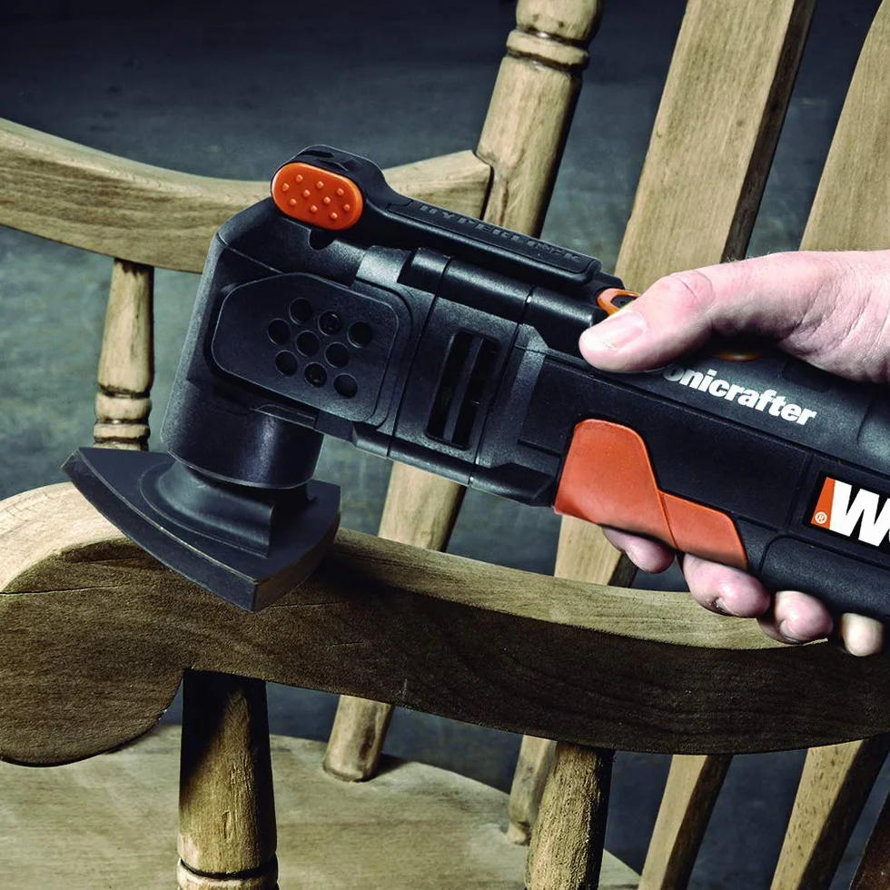 WORX WX679 Sonicrafter narzędzie wielofunkcyjne 250 W – cięcie, szlifowanie, piłowanie, skrobanie i wiele innych za pomocą jednego urządzenia – szybka wymiana akcesoriów
