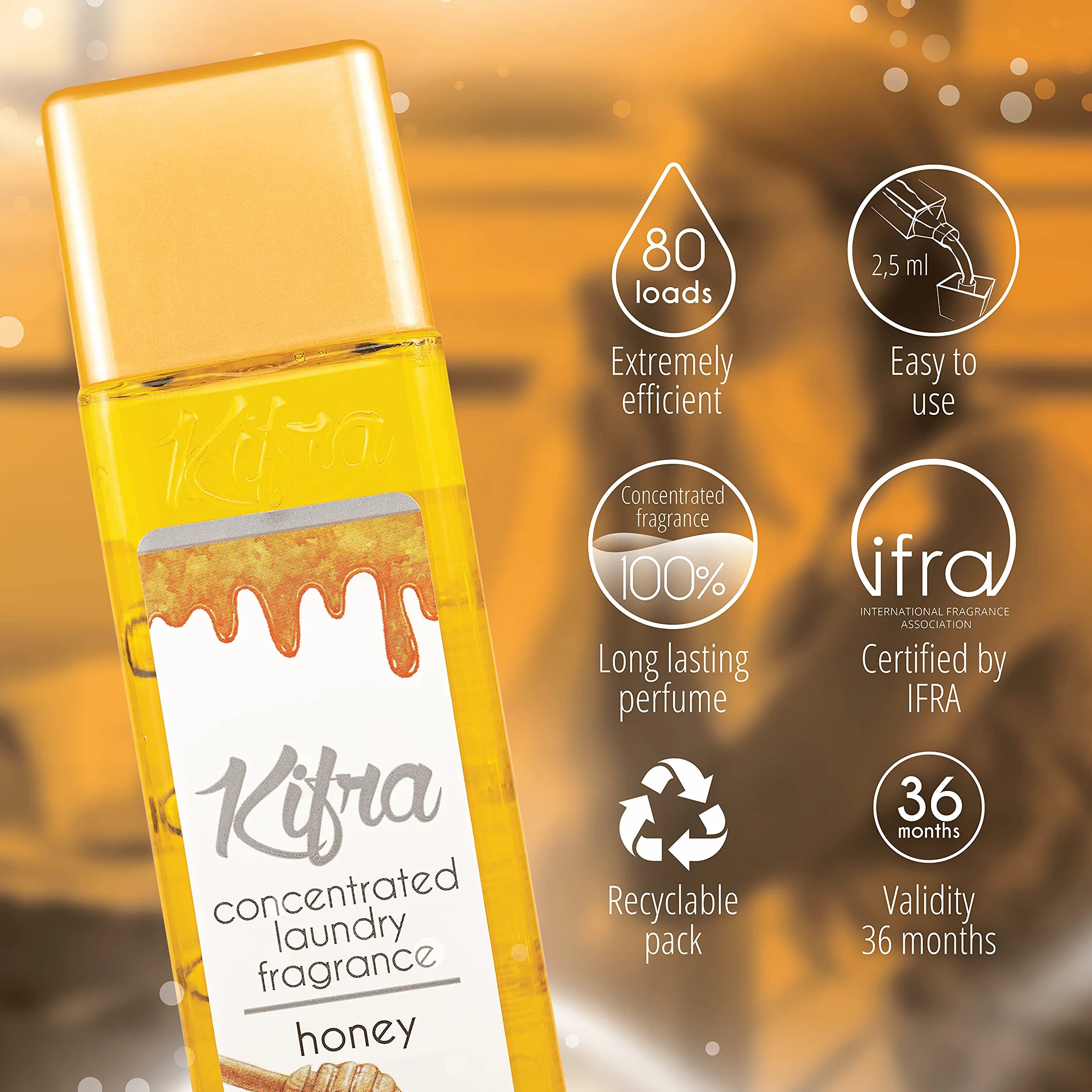 KIFRA Honey Skoncentrowany zapach do prania 200ml 80 cykli prania