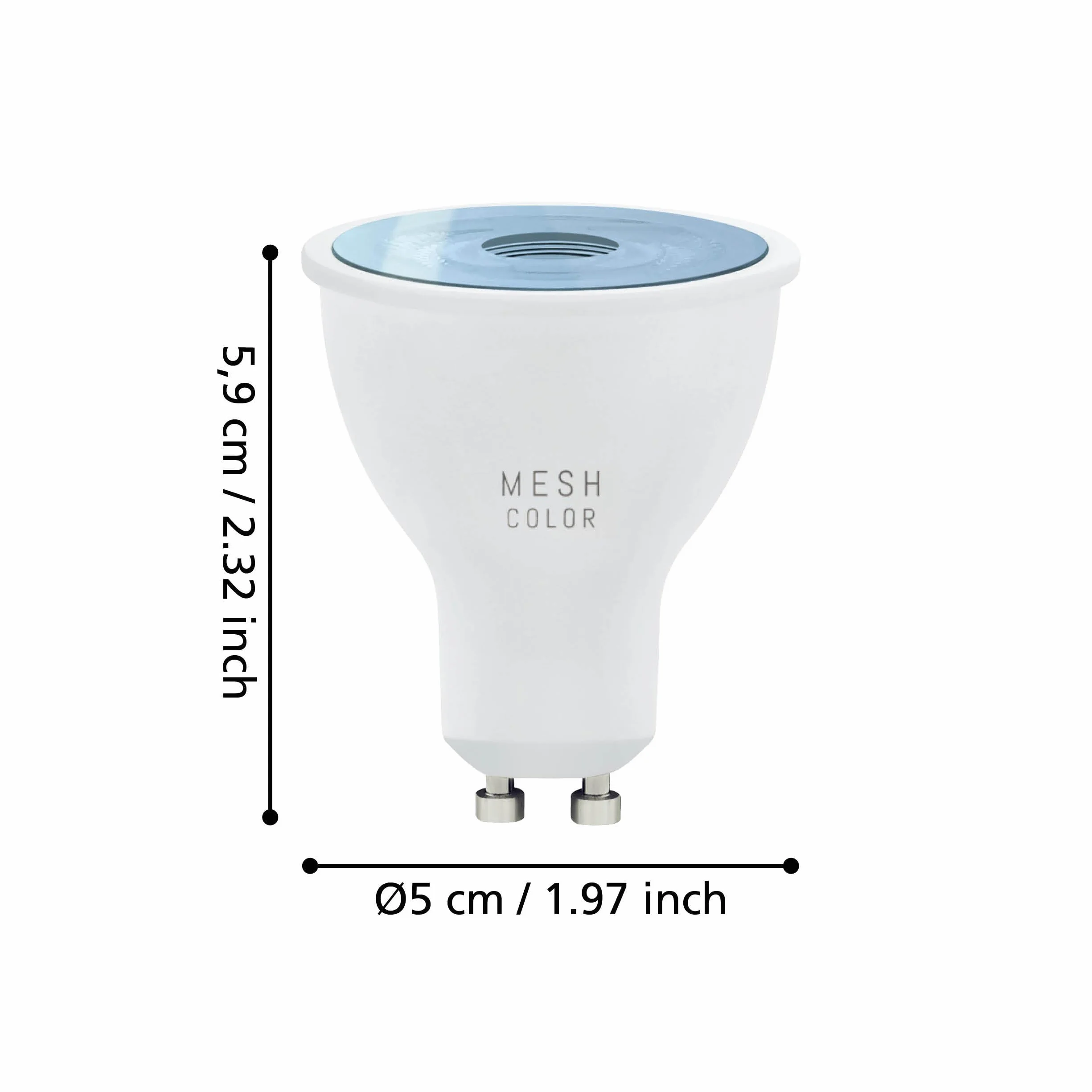 EGLO connect.z Smart Home żarówka LED GU10, ZigBee, sterowanie aplikacją i głosem, ściemnianie, regulacja barwy światła, 345 Lumenów, 5 W