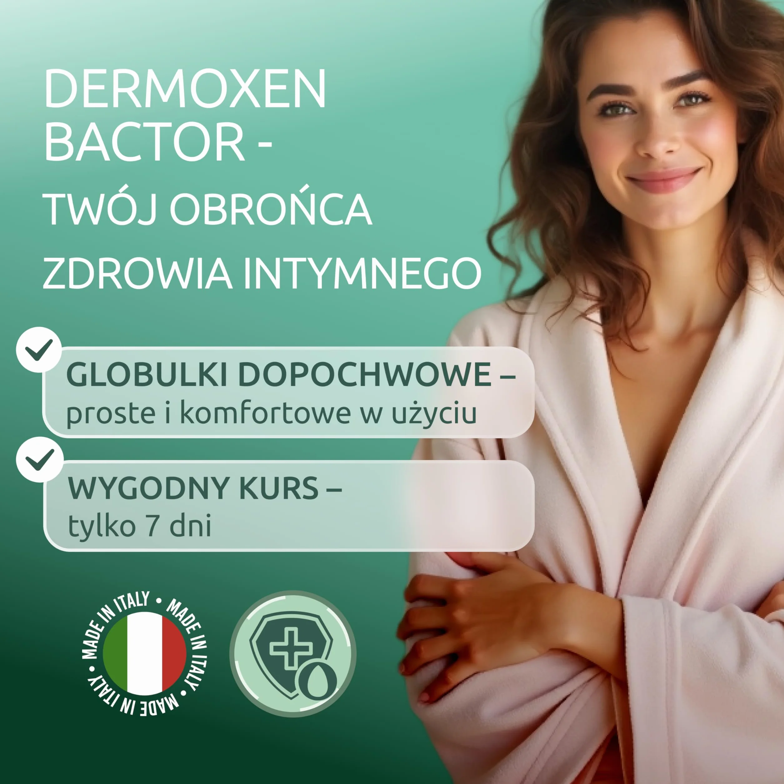 DERMOXEN Bactor środek dezynfekujący i grzybobójczy 7 sztuk