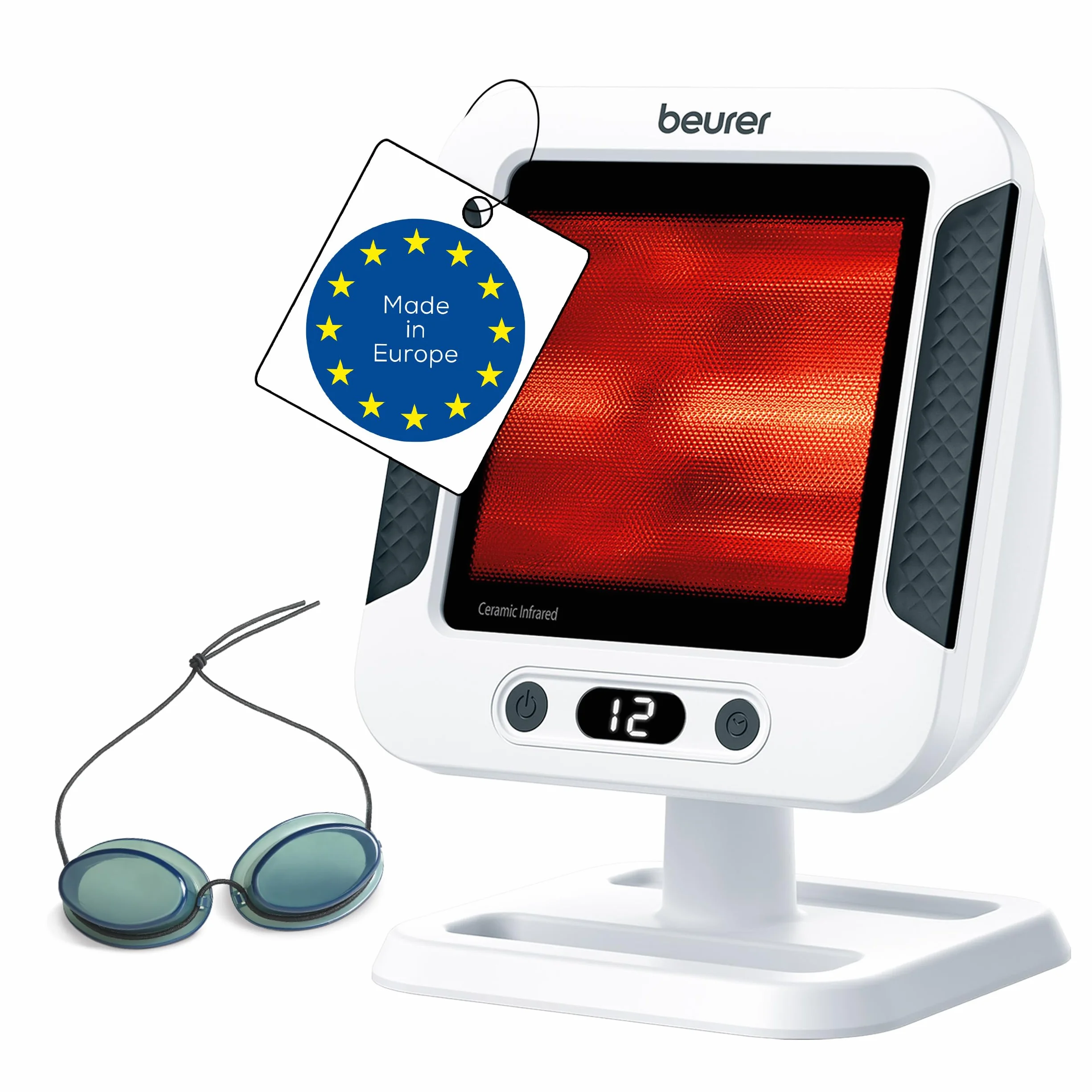 Beurer IL 60 Lampa na podczerwień 300 W z timerem ceramiczny dysk UV biały