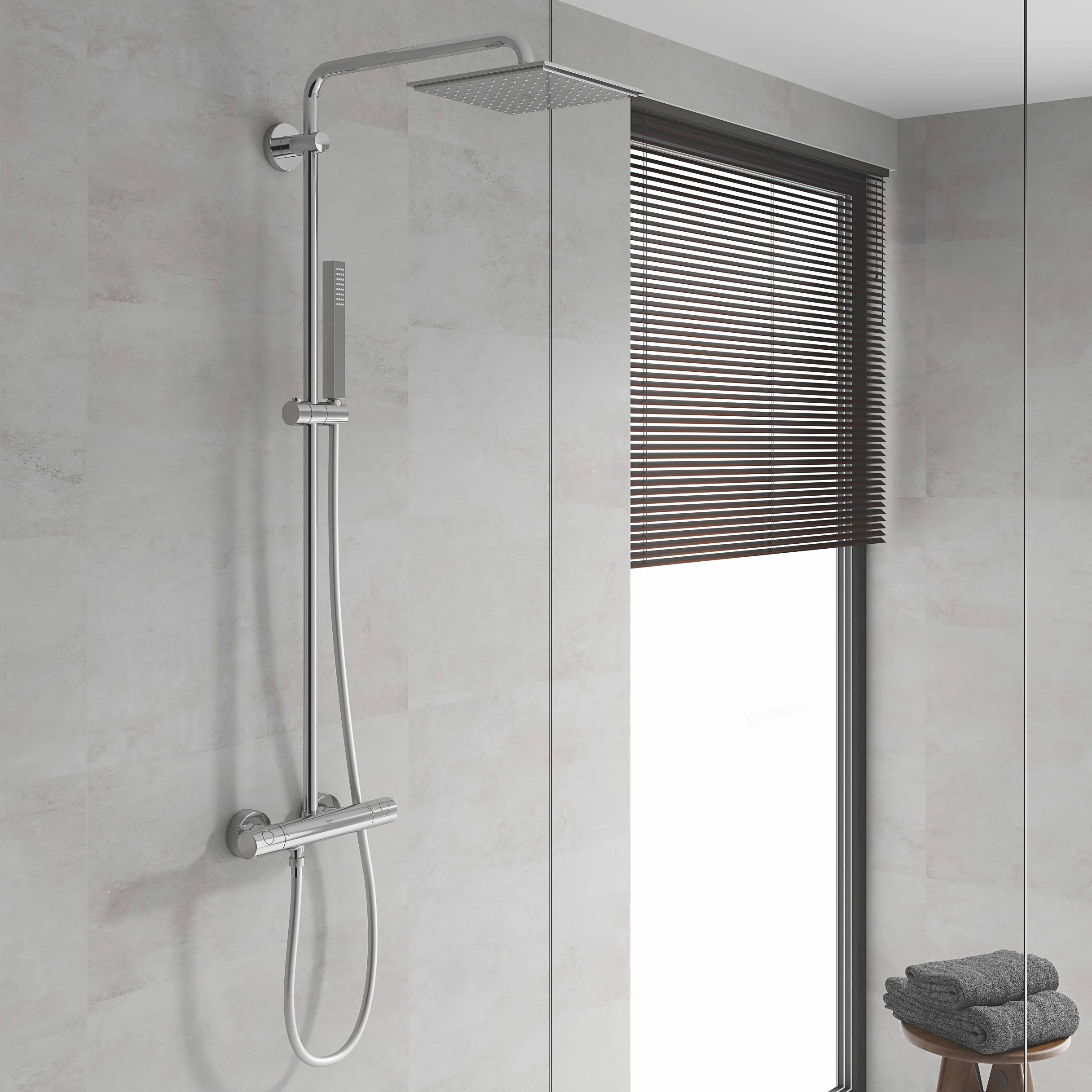 GROHE Euphoria System 230 System prysznicowy z termostatem do montażu ściennego