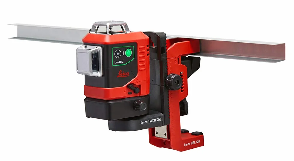 Leica Lino L6G – 3 x 360 stopni laser liniowy z akumulatorem litowo-jonowym, ładowarką, innowacyjnym adapterem magnetycznym i uchwytem ściennym w walizce (zielony laser, obszar roboczy: 35 m)