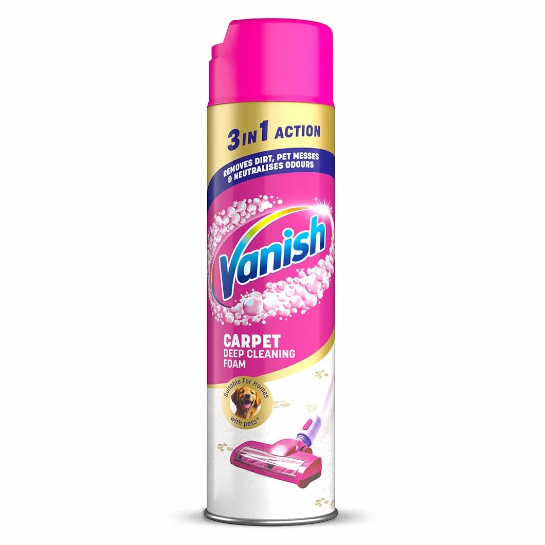 Vanish Gold Oxi Action środek do czyszczenia tapicerki i dywanów, pianka do usuwania plam do czyszczenia dużych powierzchni, usuwa 3 x więcej brudu i sierści zwierząt domowych, neutralizuje zapachy,