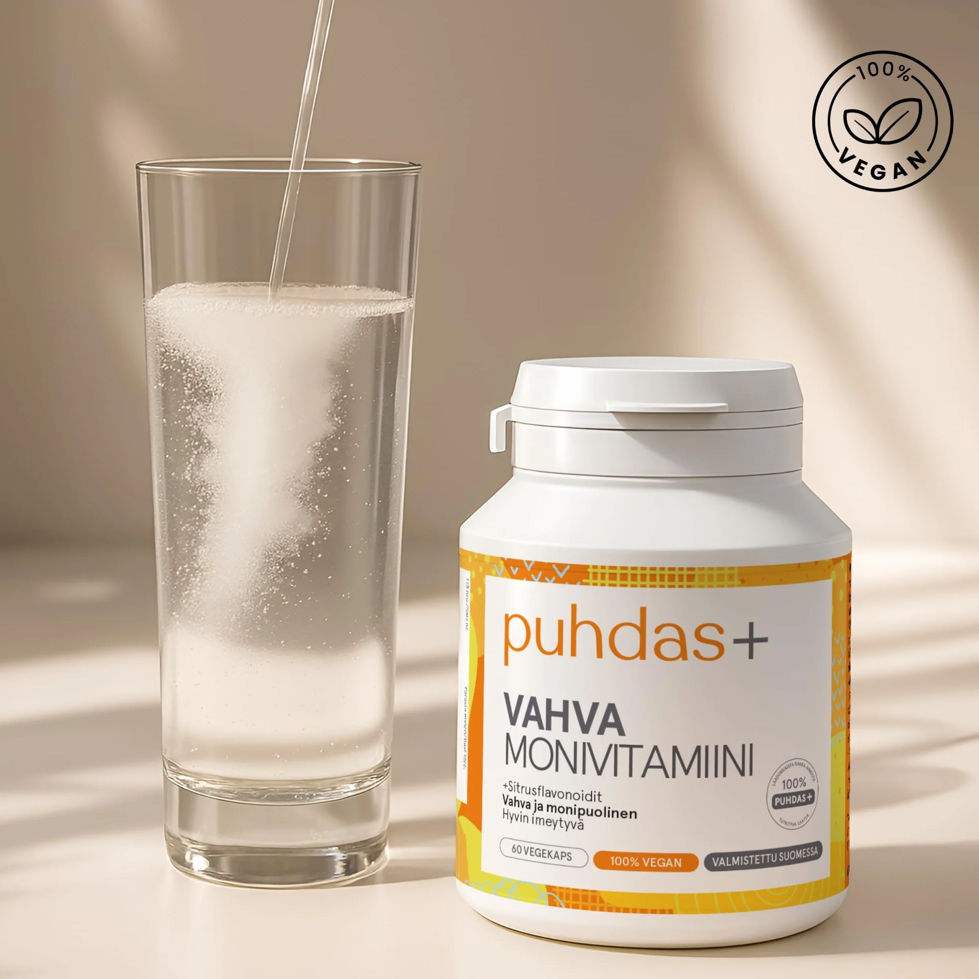 Starke Multivitaminy A–Z | Wysokodawkowane | Witaminy i Minerały | 60 Wegańskich Kapsułek | Wyprodukowano w Finlandii