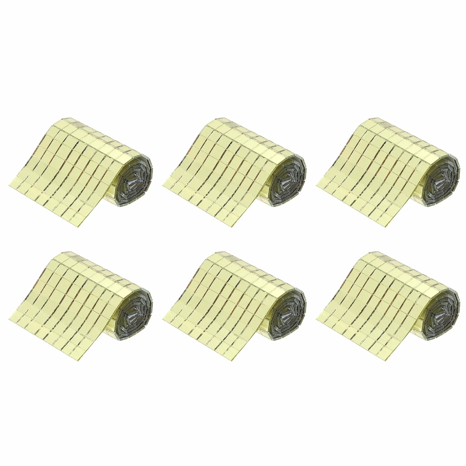 QUARKZMAN 2400 szt. szklane lustro dyskotekowe płytki samoprzylepne złote lustro mozaika 5 x 5 mm do dyskoteki, rzemiosła DIY, dekoracja KTV, 6 arkuszy