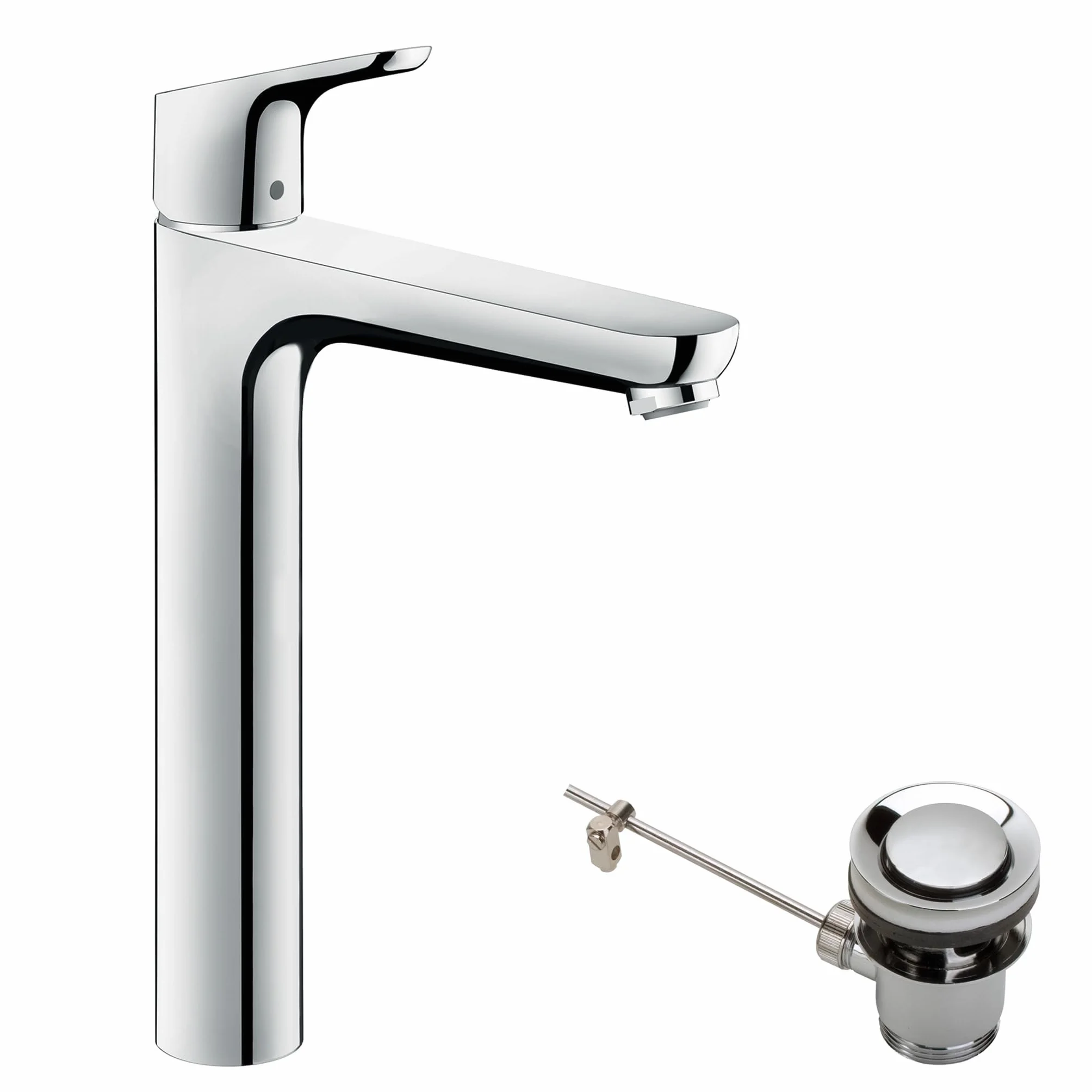 hansgrohe Focus Bateria umywalkowa 230 z wyskakującymi odpadami, chrom