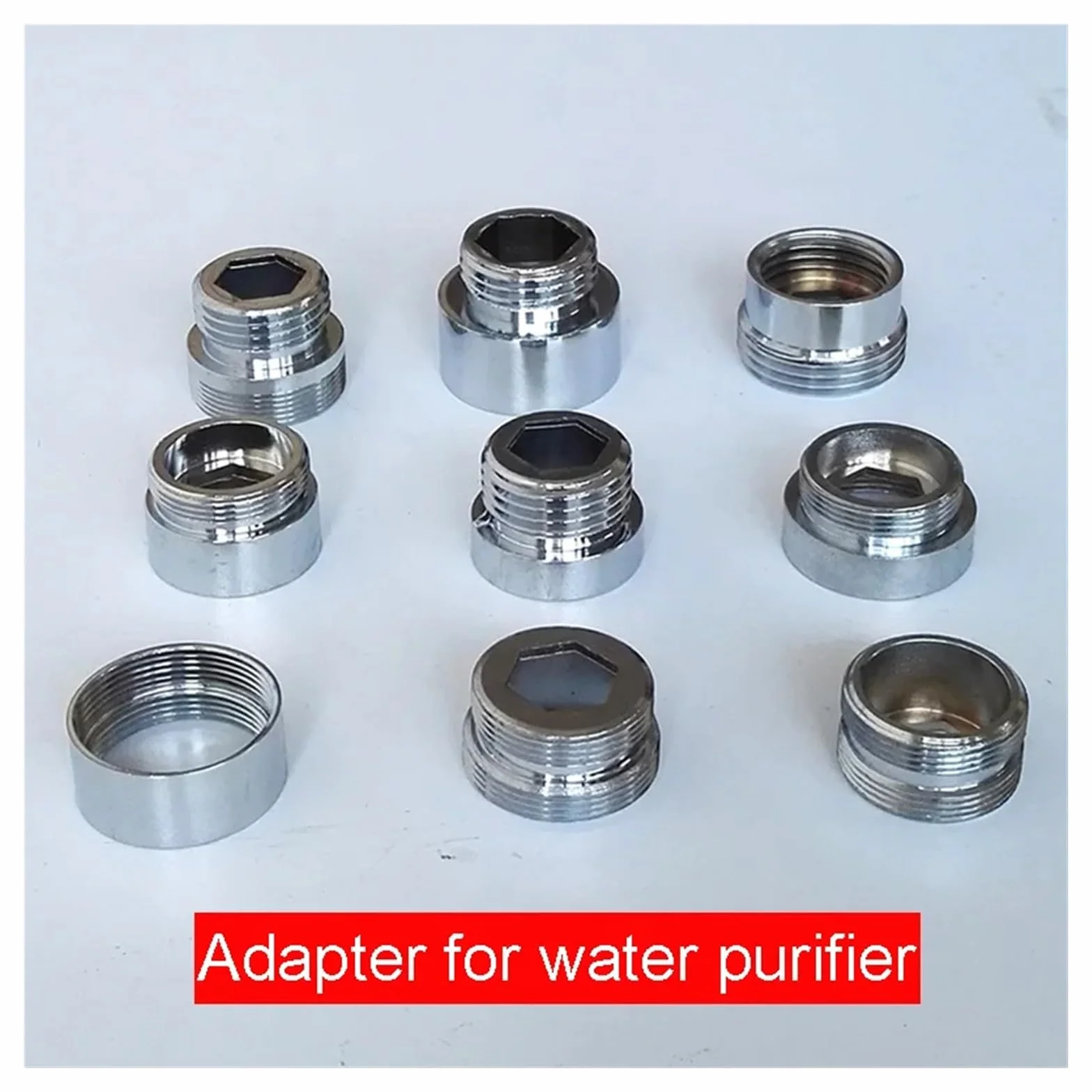 Mosiężny zestaw adapterów napowietrzacza do kranu - męski/żeński M22 M24 G1/2 "1.9 cm złączki rurowe do akcesoriów do oczyszczania wody - kompatybilny z M16 M18 M20 M28 rozmiary