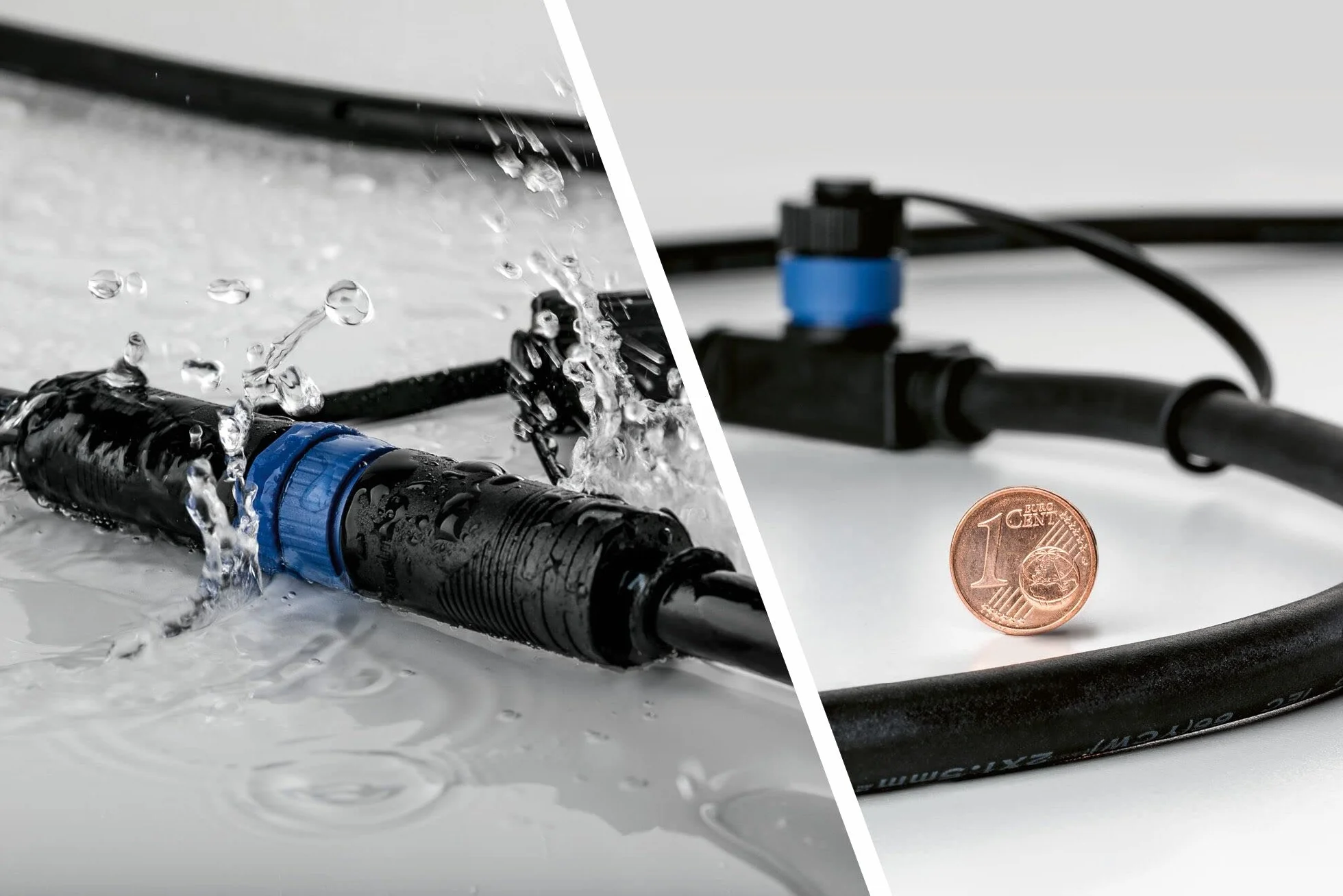 Paulmann 93927 Outdoor Plug & Shine Connector 5 m 1in-2out IP68 2x1,5mm² 93927 przedłużacz kabel łączący oświetlenie zewnętrzne
