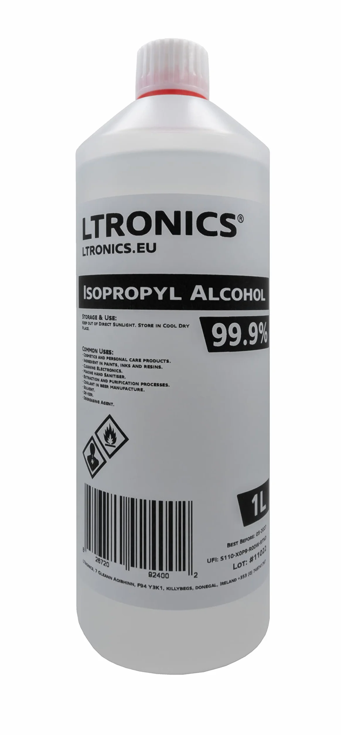 Izopropyl Alkohol Premium ACS BP Grade 99,9% IPA Guma Alkohol Izopropanol - 1L