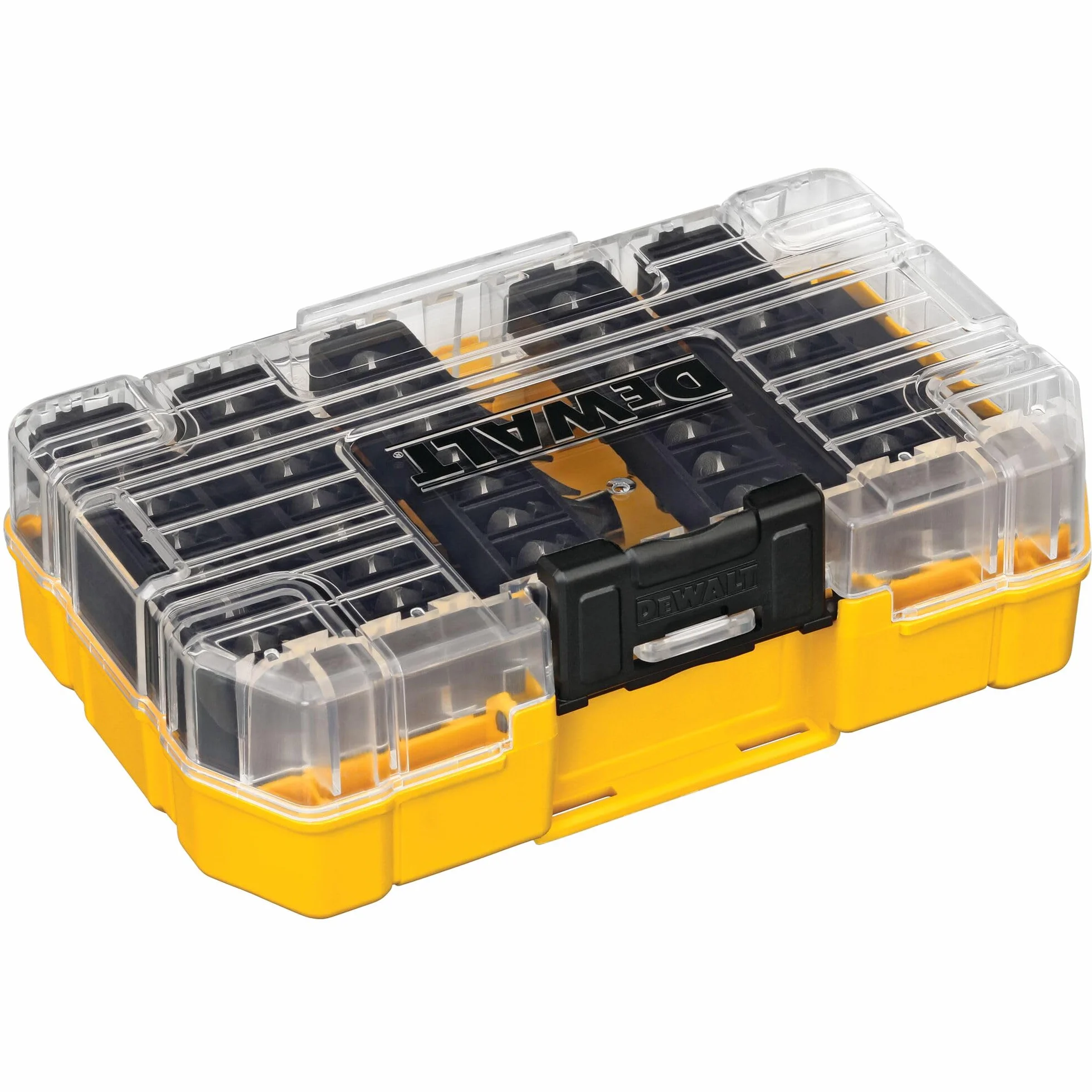 DEWALT Zestaw wkrętaków z wytrzymałą obudową, 45-częściowy (DW2166), zestaw wkrętaków szarych/srebrnych z wytrzymałą obudową
