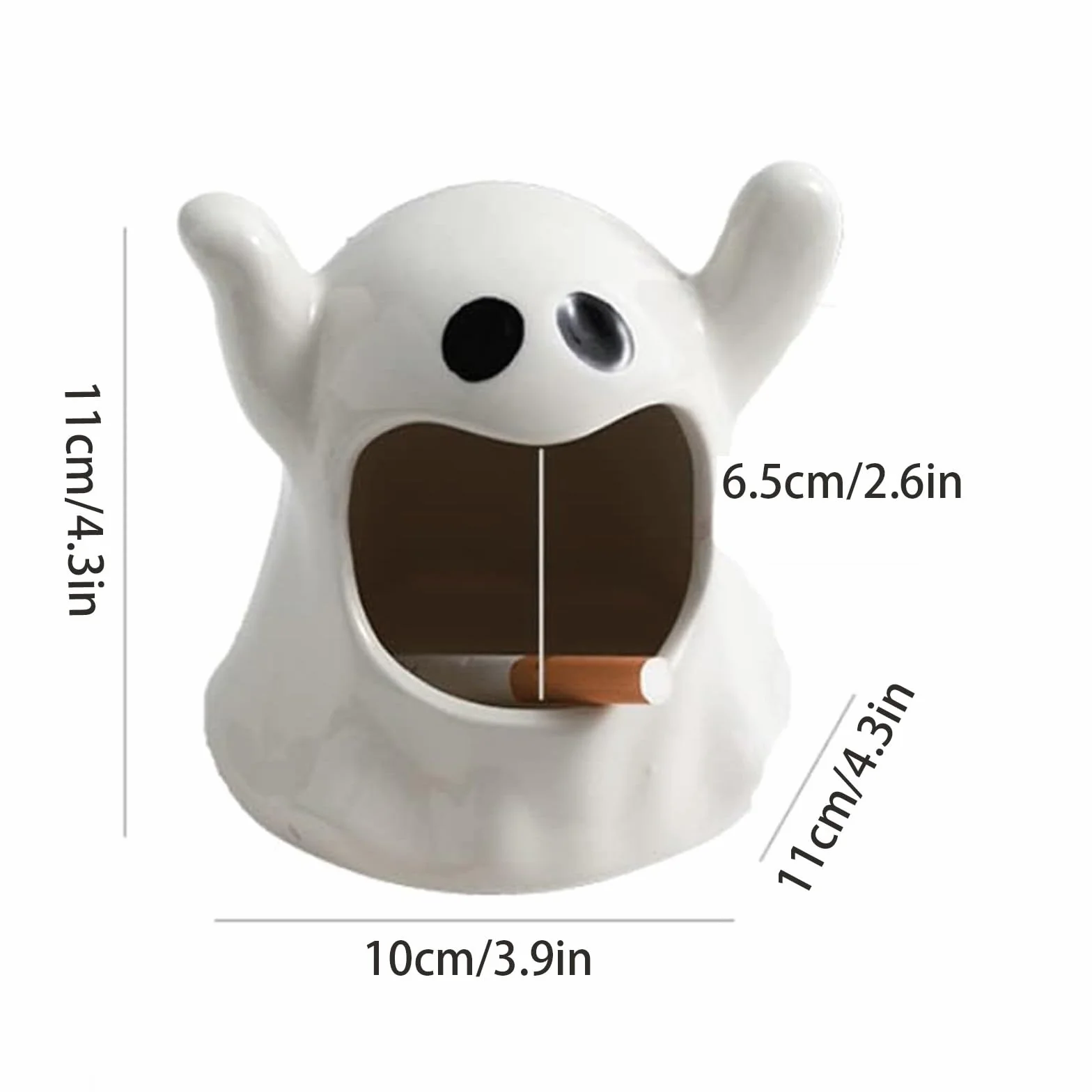Ghost ashtray Resin Creative Skull Spooky Figurine Halloween Decorations Gothic Home Bedroom Living Room Ornament
