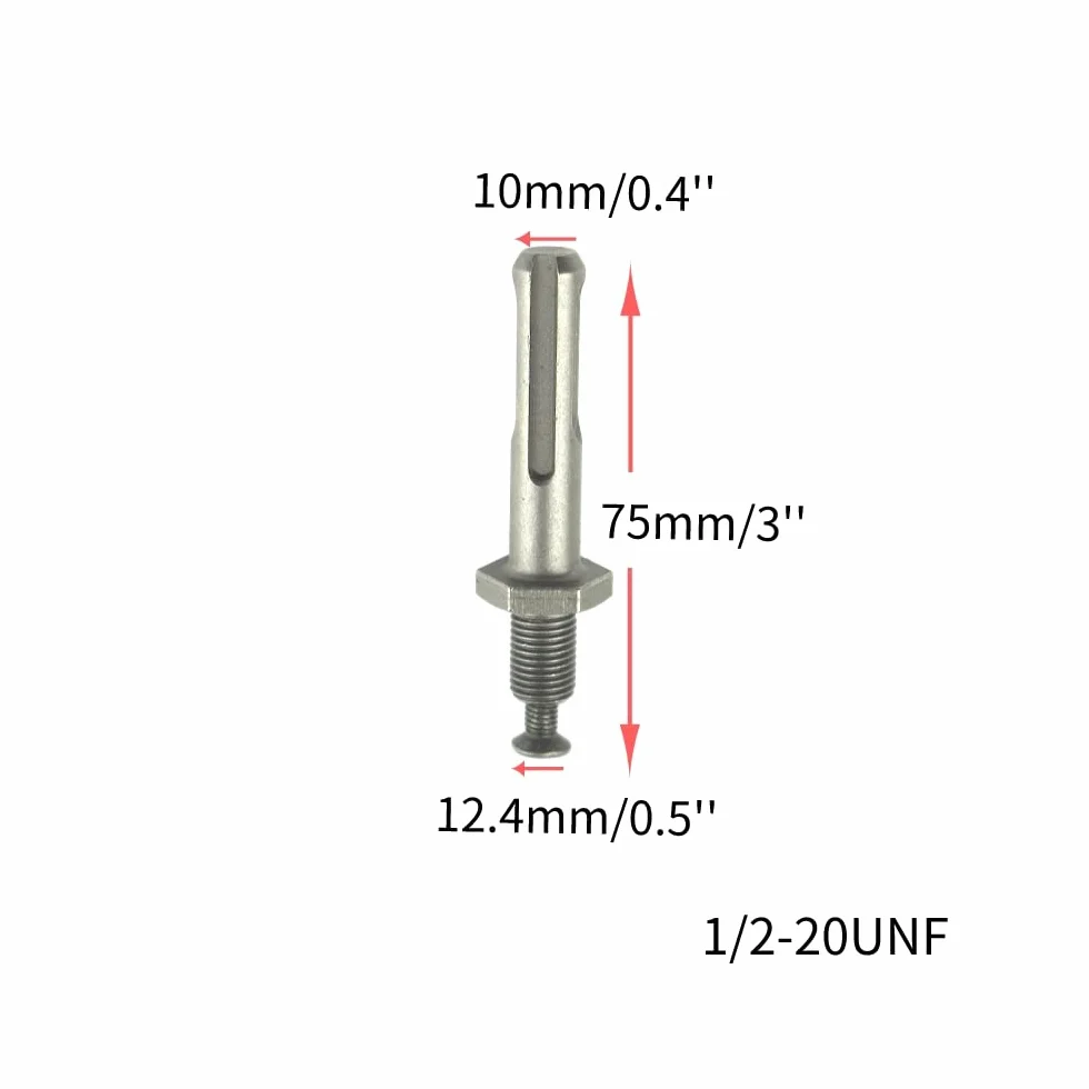 CHANCS Uchwyt wiertarski 1/2-20UNF 3 mm - 16 mm akcesoria do wiertarki z młotkiem elektrycznym SDS, okrągły trzonek SDS, kwadratowy trzpień 1/2", adapter wiertarski, konwerter, wiertła udarowe, uchwyt