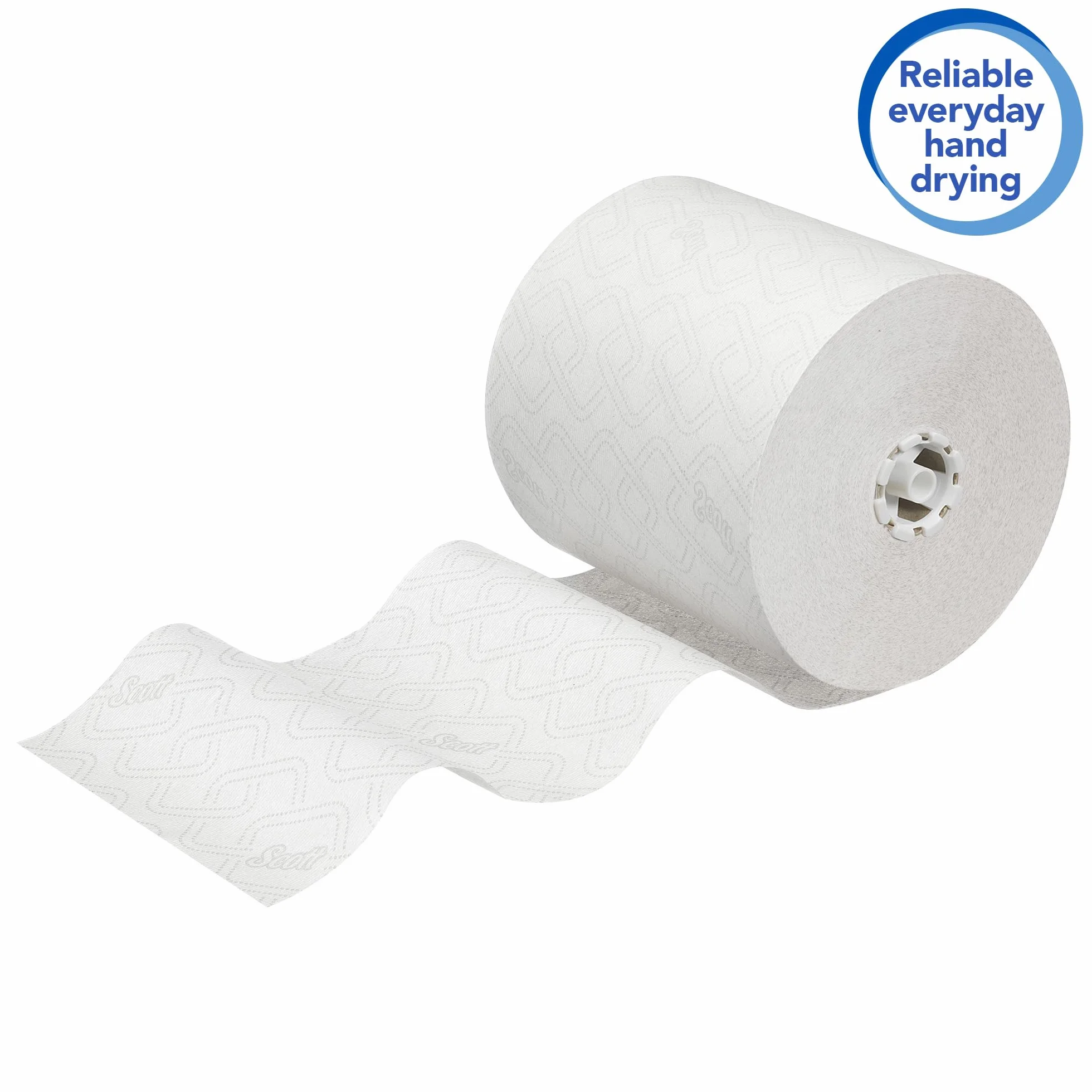 Ręczniki papierowe w rolce Scott Essential 6691 — ręczniki papierowe do rąk w rolce — 6 białych rolek papieru o długości 350 m (łącznie 2100 m)