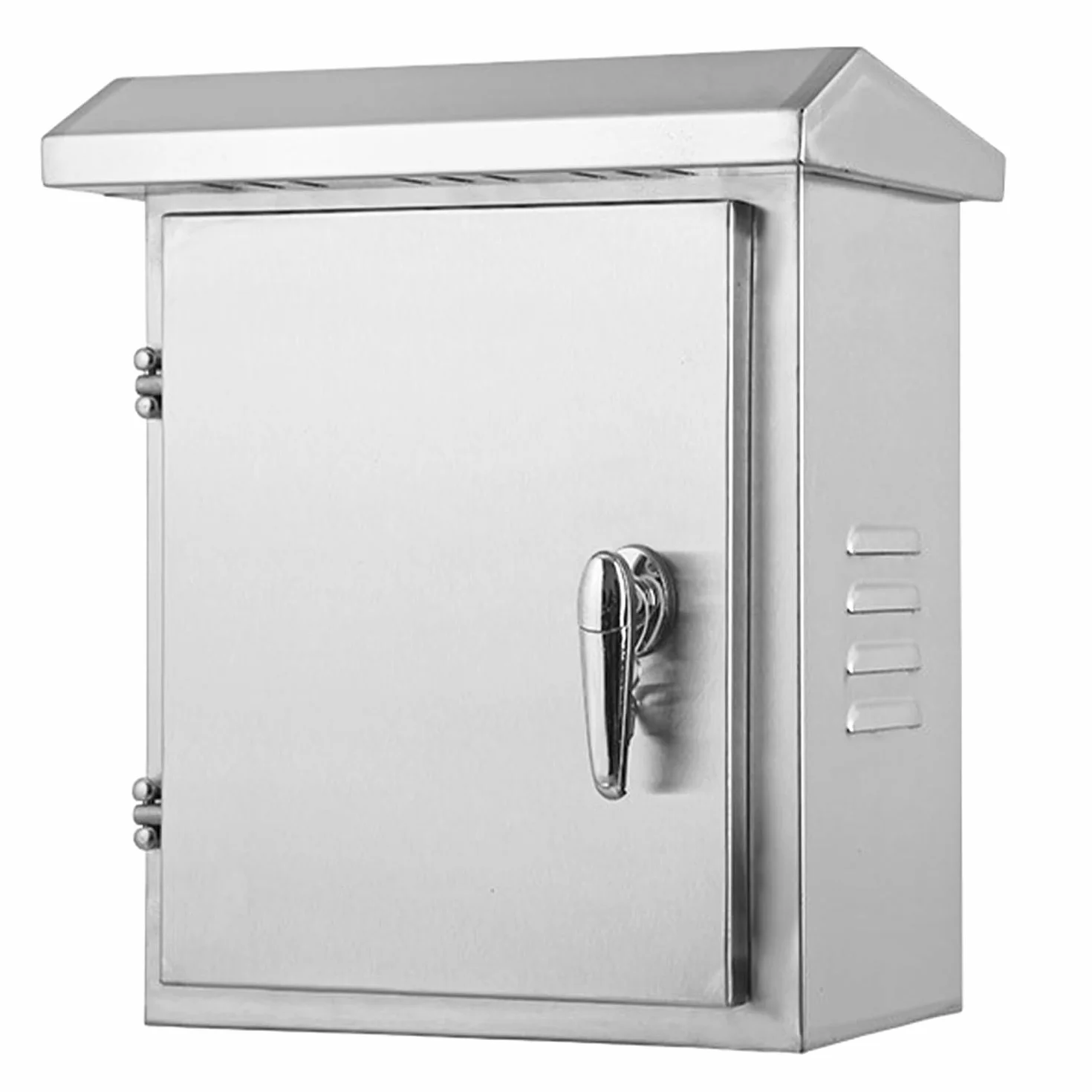 Szafa sterownicza ze stali nierdzewnej, skrzynki rozdzielcze, 400 x 300 x 250 mm, skrzynka rozdzielcza, zewnętrzna, wodoszczelna, montowana na ścianie z zamkiem, skrzynka licznika, do okablowania