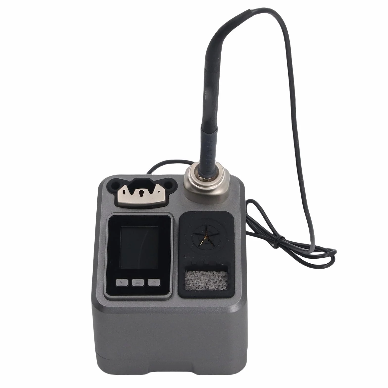 Ejoyous Stacja Lutownicza, Stacja Lutownicza o Stałej Temperaturze 120 W z Wyświetlaczem LCD, Ogrzewanie PID Automatyczny Transformator Uśpienia od 212 do 896°F do Naprawy Elektroniki Laboratoria