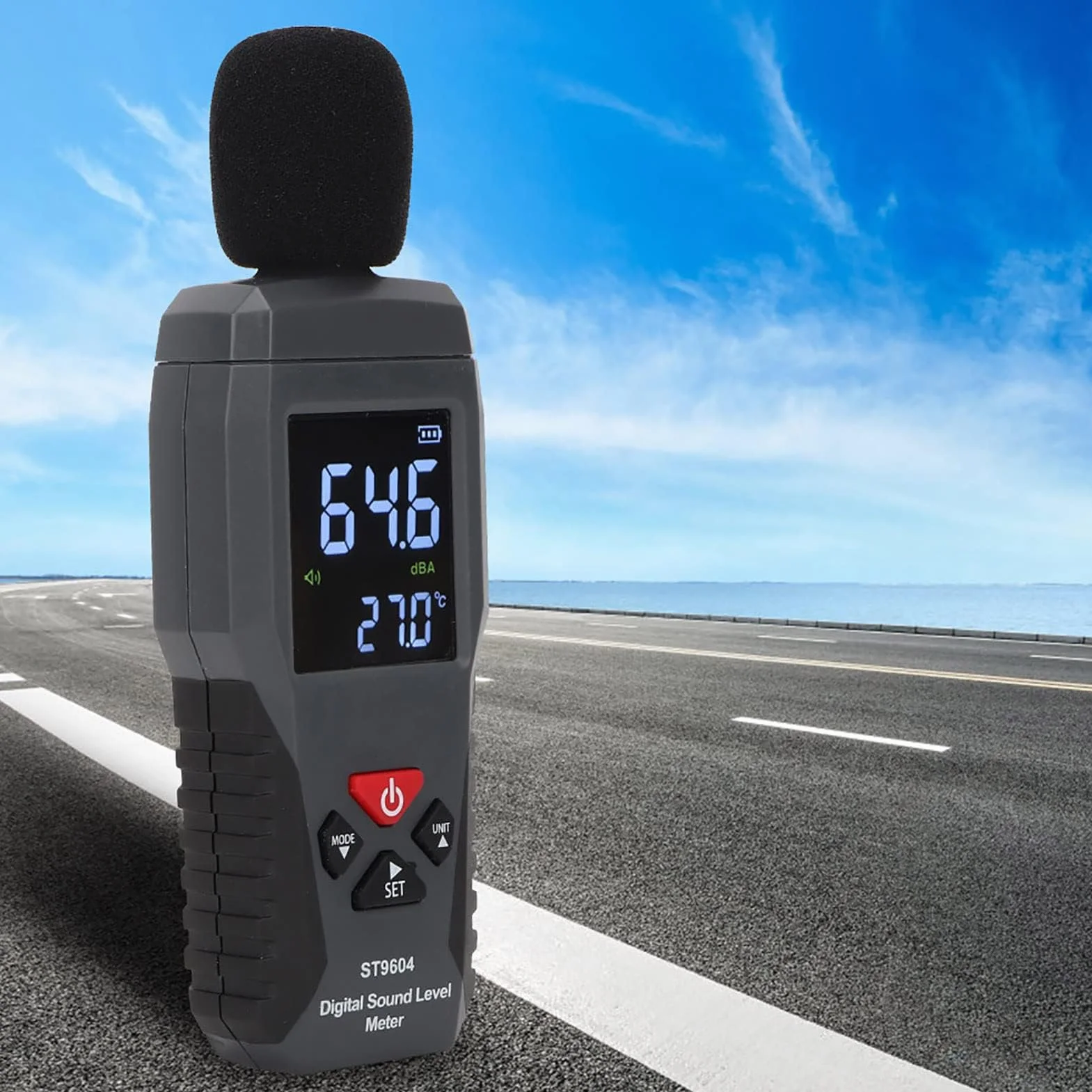 Sonometr SMART SENSOR Dźwięk Rejestrator poziomu dźwięku Tester szumów Audionumeryczny miernik dźwięku, zakres pomiarowy 30-130 dB