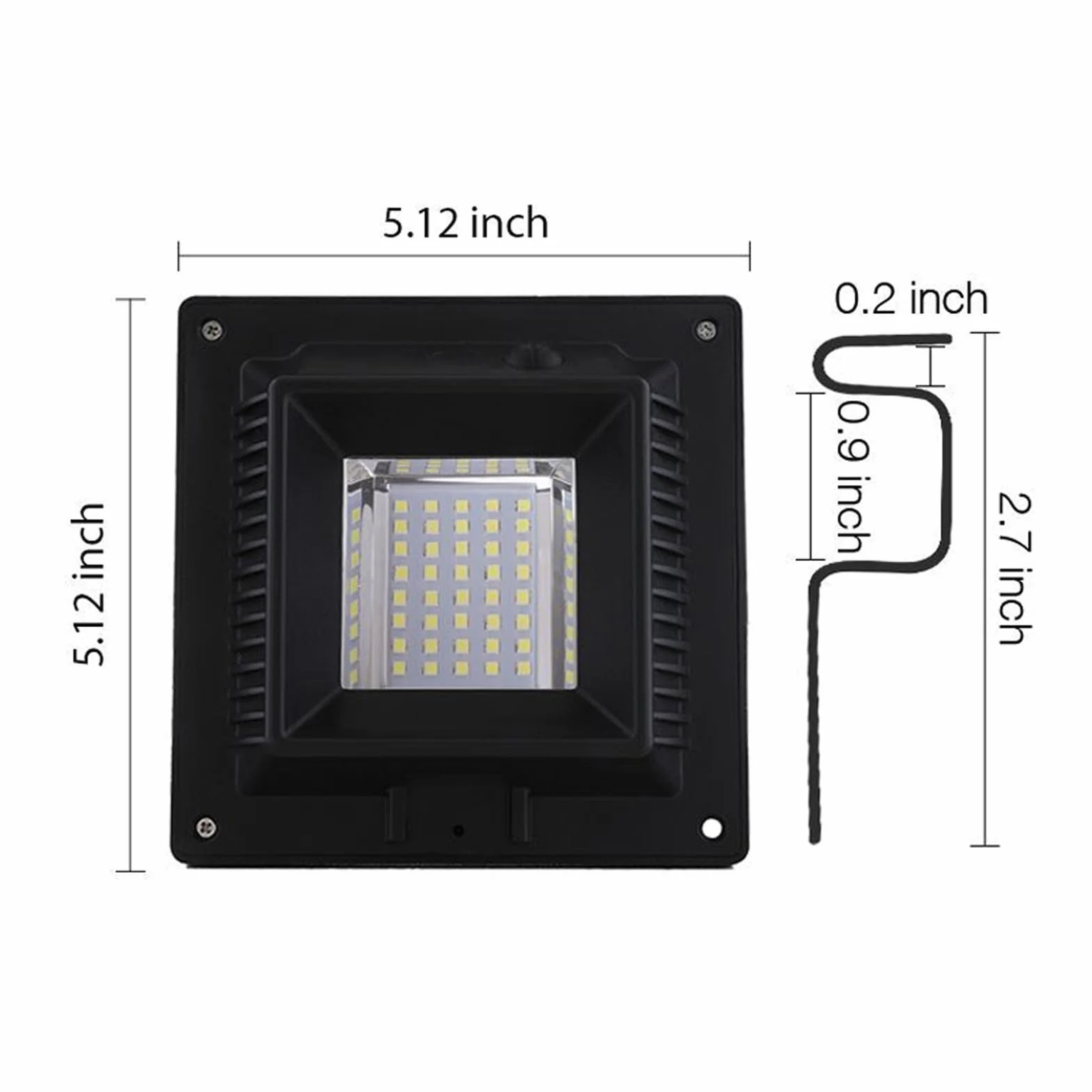 Lekko Rynkowe Zasilane Słonecznym, LED Solar Ryan Light White Brightness White Light IP65 Down Dusk do świtu na Ogrodzenie