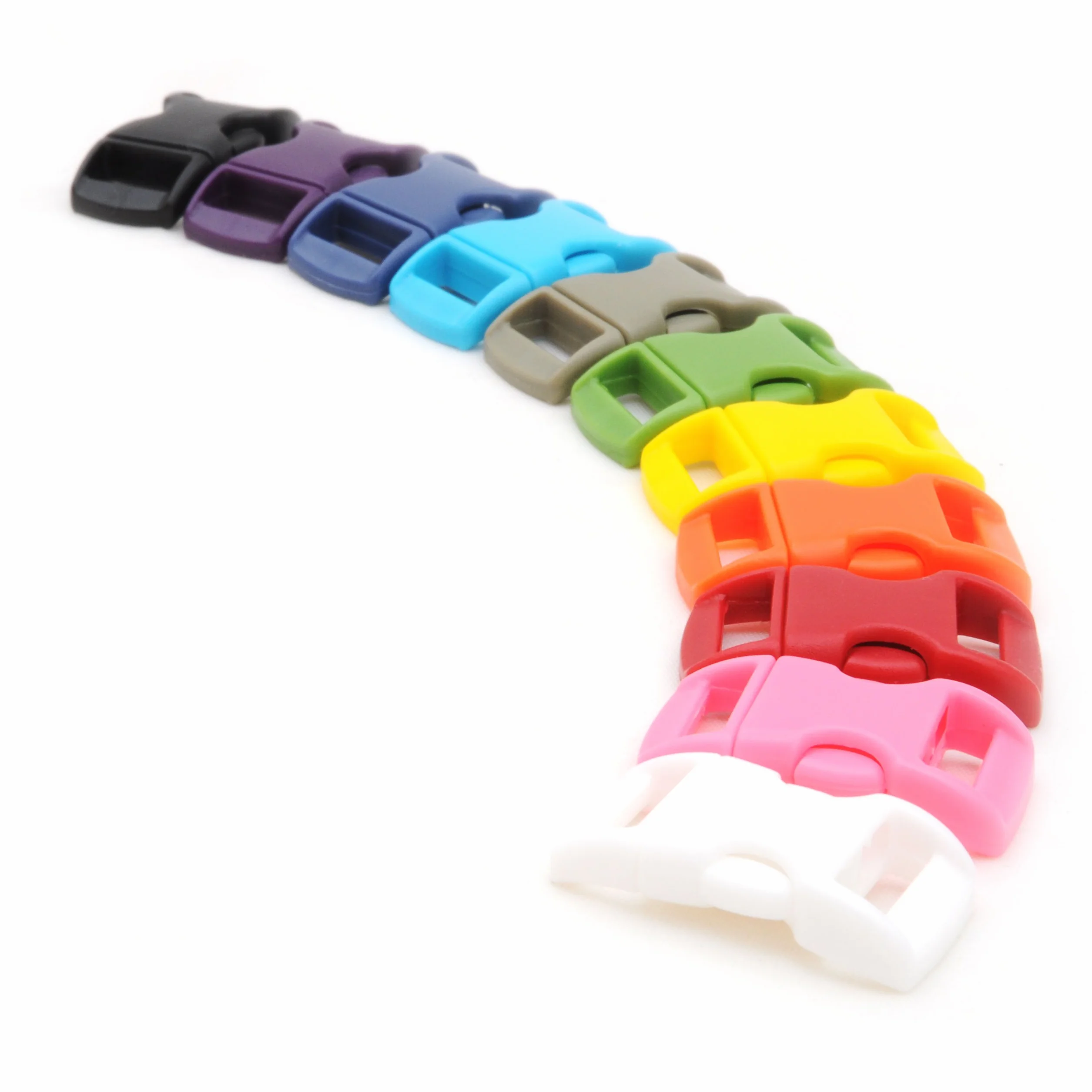 Ganzoo zamknięcie na zatrzask klamra wtykowa do taśm, tworzywo sztuczne, czarna, 5 szt., 3/8" 10 mm, do Paracord 550, bransoletek i breloków, napraw plecaka, akcesoria DIY, szczelina 11x3 mm, 29x15 mm