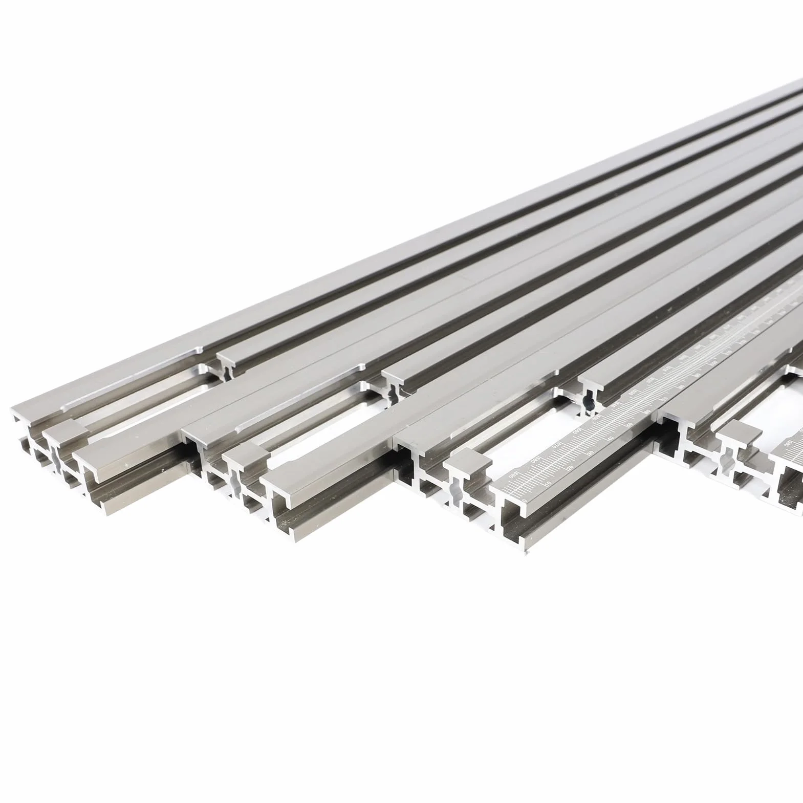 FTVOGUE Prowadnica Piły Gąsienicowej System Równoległych Szyn Prowadzących ze Stopu Aluminium 23,62 Cala Regulowany Blok Ograniczający Solidne Podłoże do Obróbki Drewna Obróbka Mebli i Rzemiosło
