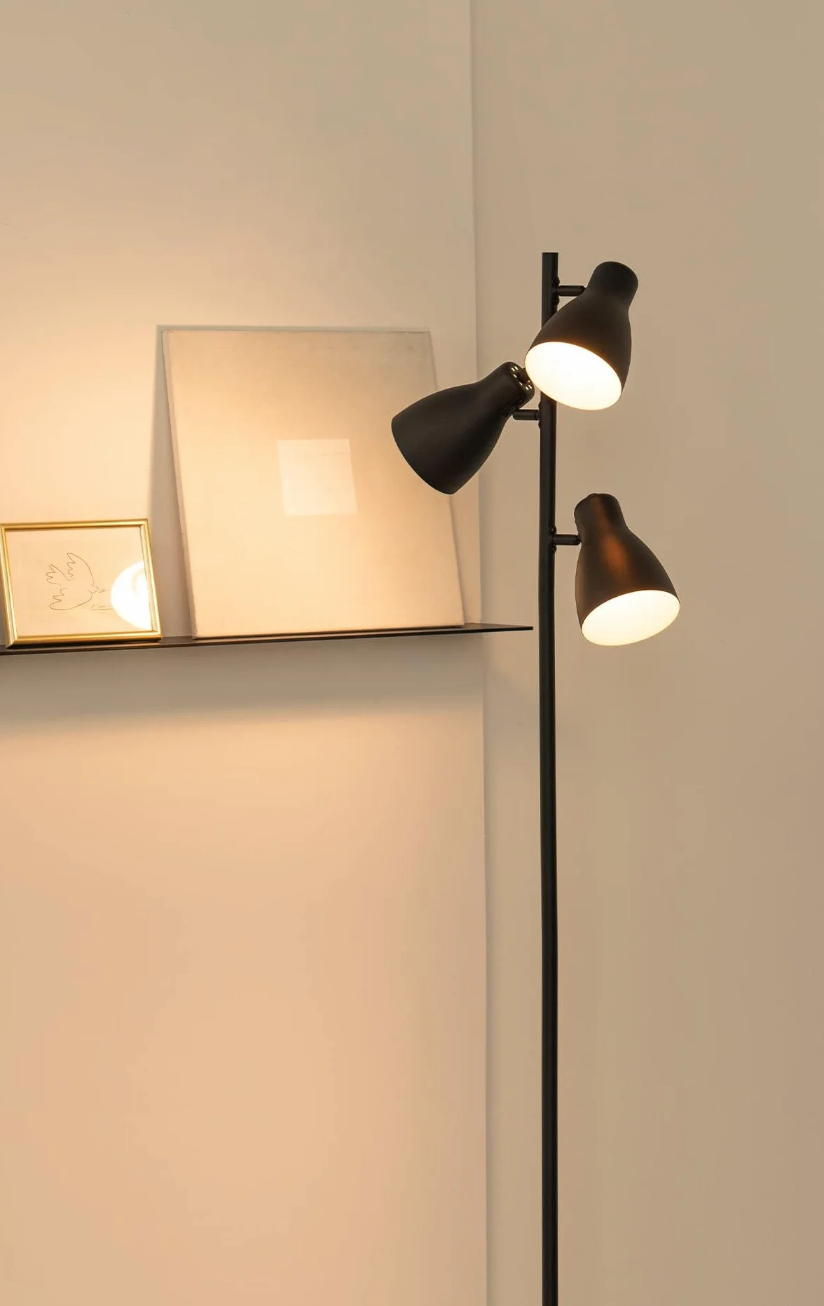 Home Sweet Home collection Nowoczesny Lampa podłogowa | 38.5/38.5/166.5cm | Czarny | Lampa stojąca 3-płomienna | odpowiedni dla źródła światła LED E27 | z włącznikiem nożnym | odpowiednie do salonu