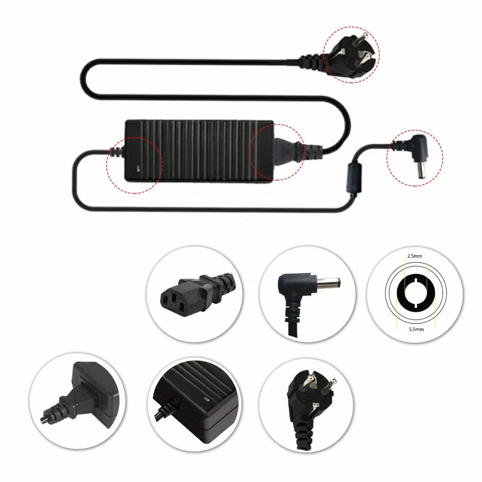 Arotelicht zasilacz LED transformator adapter,sieciowy adapter,Driver Power Supply,transformator sterownik z wtyczką do zimnych urządzeń do taśm LED 5050 SMD taśma świetlna RGB RGBW (6A, 24V)