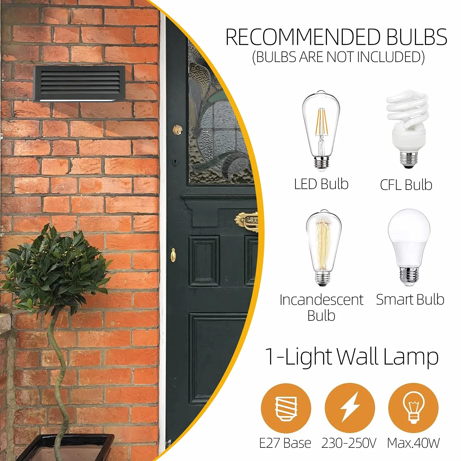 HLFVLITE Zewnętrzna lampa ścienna, aluminiowa zewnętrzna lampa ścienna góra i dół nowoczesny zewnętrzny kinkiet ścienny, wodoodporność IP54, antracyt szary
