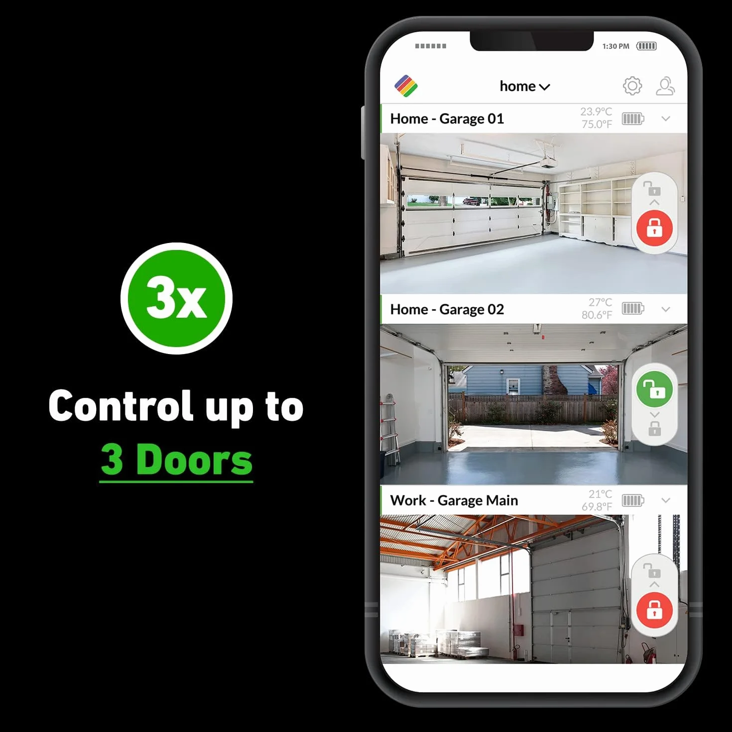 ismartgate PRO Garage otwieracz do bram garażowych kompatybilny z Apple Homekit, Amazon Alexa, Google Home, IFTTT, Samsung SmartThings, w zestawie bezprzewodowy czujnik przechyłu