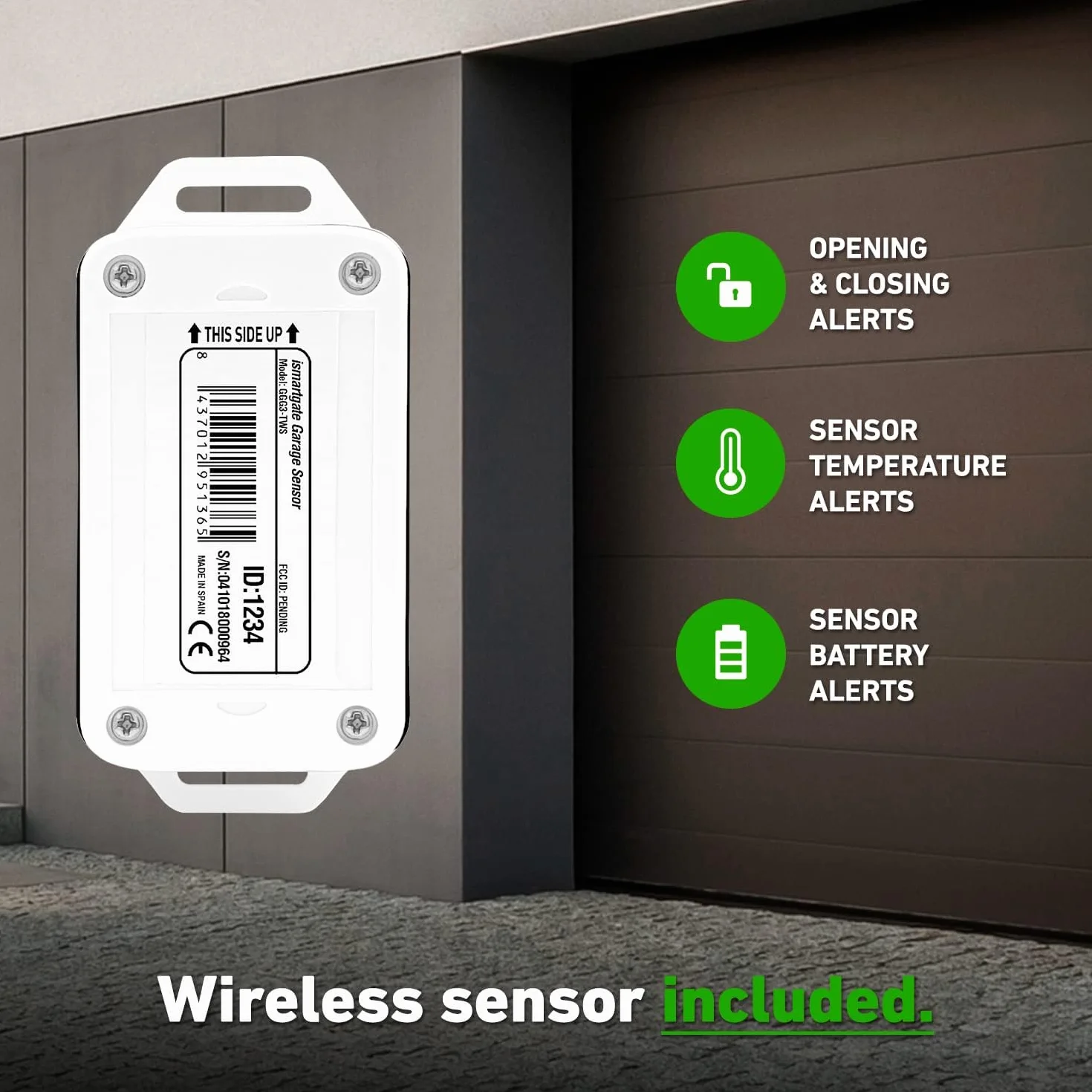 ismartgate PRO Garage otwieracz do bram garażowych kompatybilny z Apple Homekit, Amazon Alexa, Google Home, IFTTT, Samsung SmartThings, w zestawie bezprzewodowy czujnik przechyłu